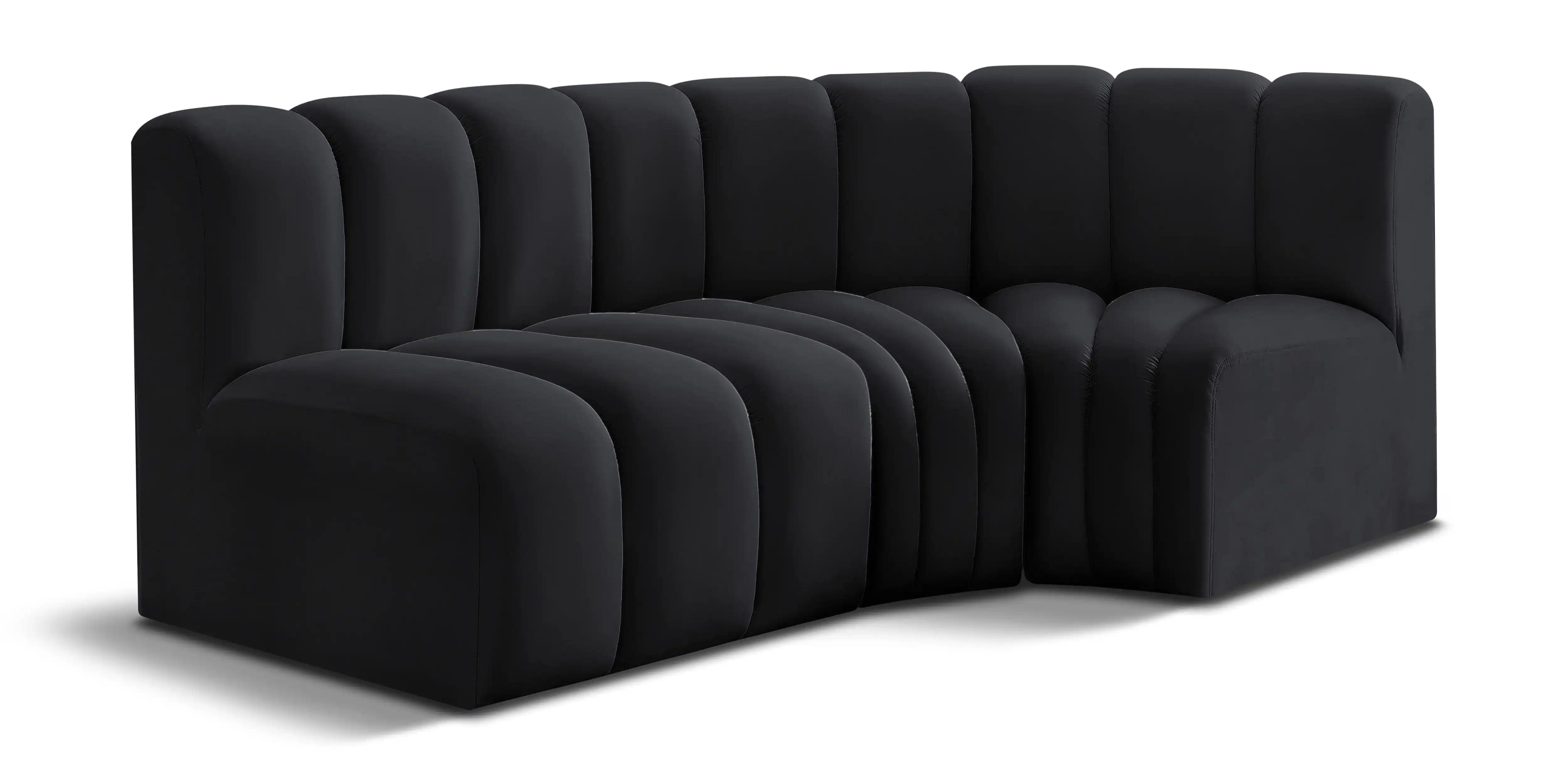 Arc - Velvet 3 Piece Sofa - Best Buy Furniture
