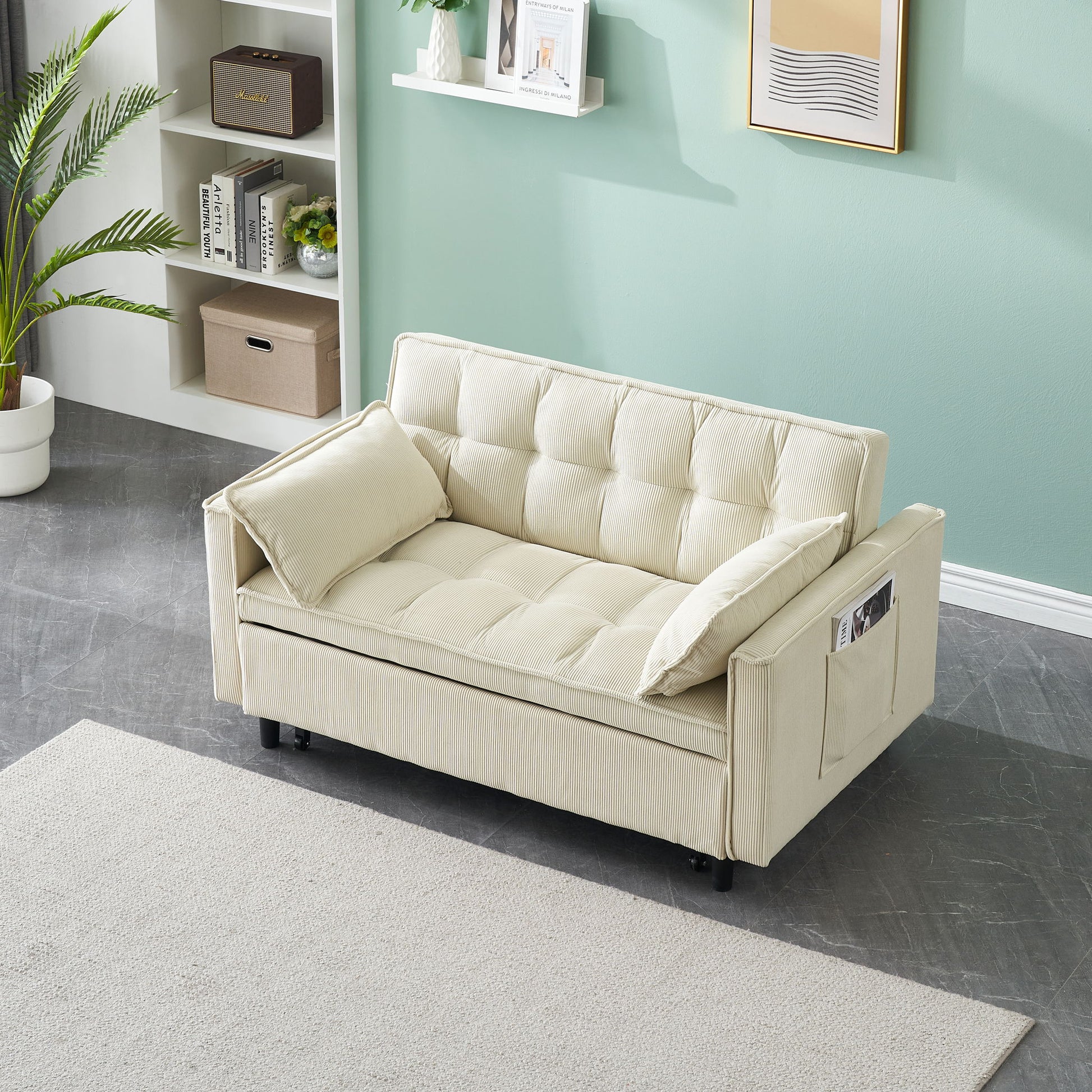 Two-Seat Casual Sofa With Pull Out Bed, Living Room Furniture - Best Buy Furniture