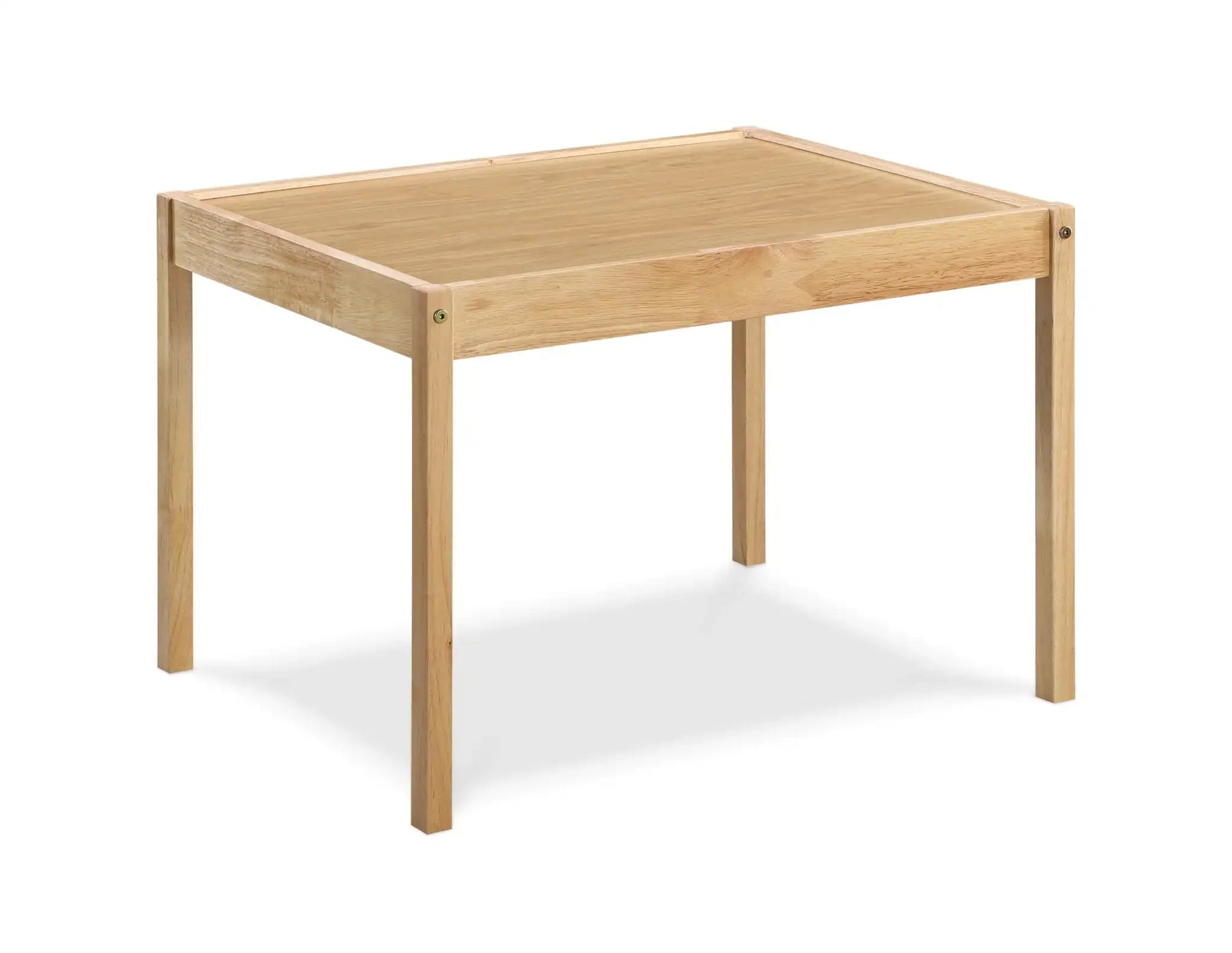 Della - 3 Piece Solid Wood Kids Table & Two Chair Set - Natural - Best Buy Furniture