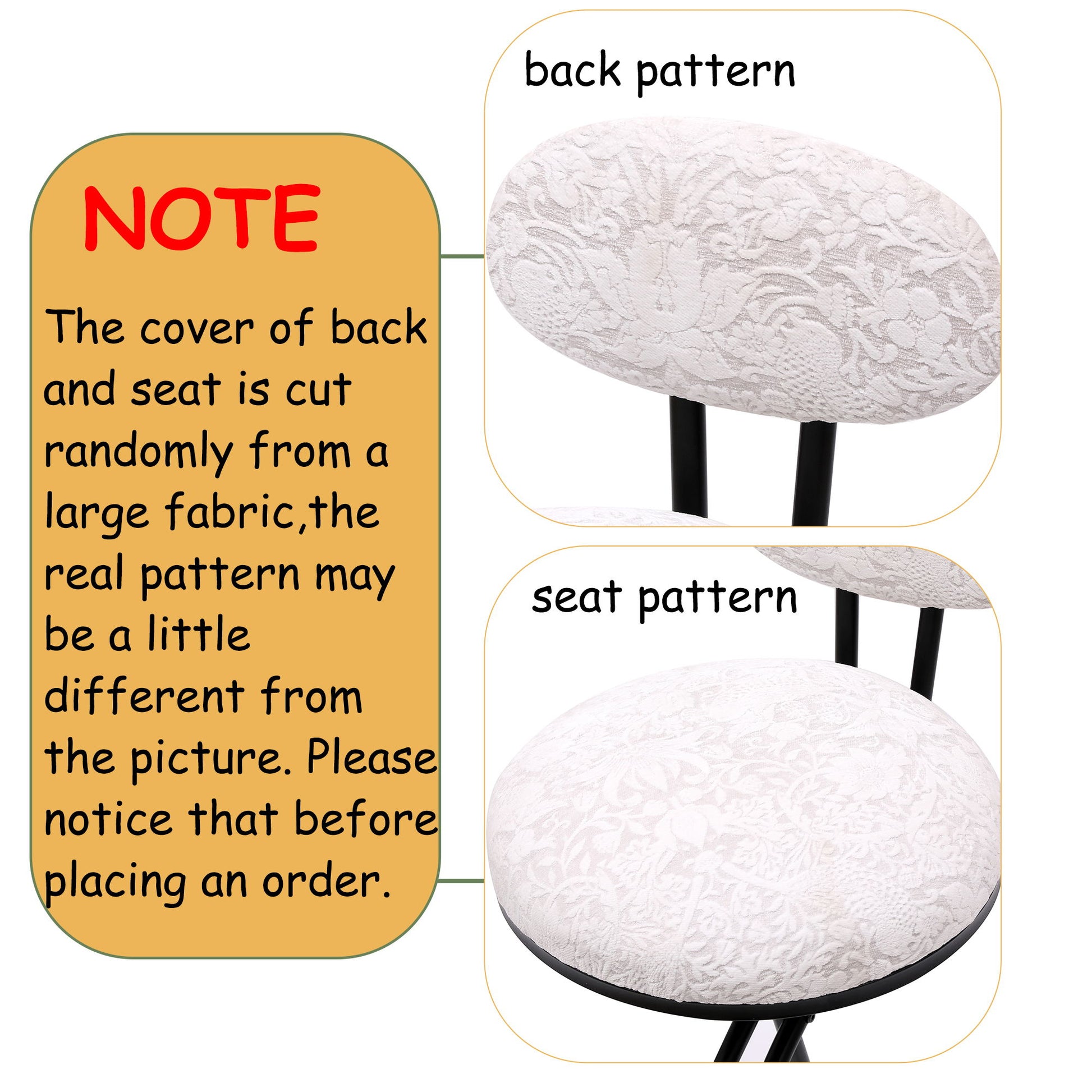 Round Print Bar Stools Upholstered Chairs For Kitchen (Set of 2) - Best Buy Furniture