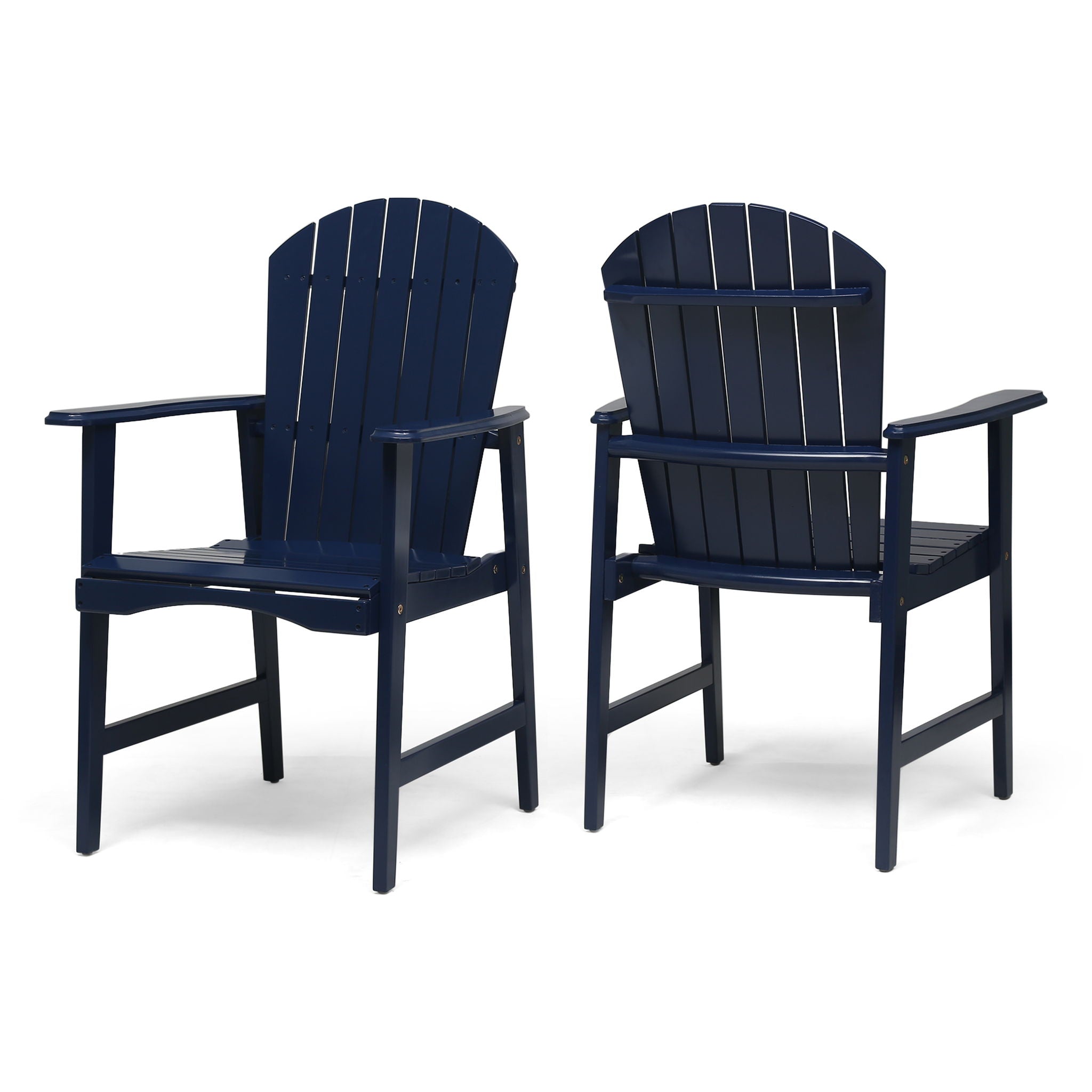 Outdoor Weather Resistant Acacia Wood Adirondack Dining Chairs (Set of 2) - Best Buy Furniture