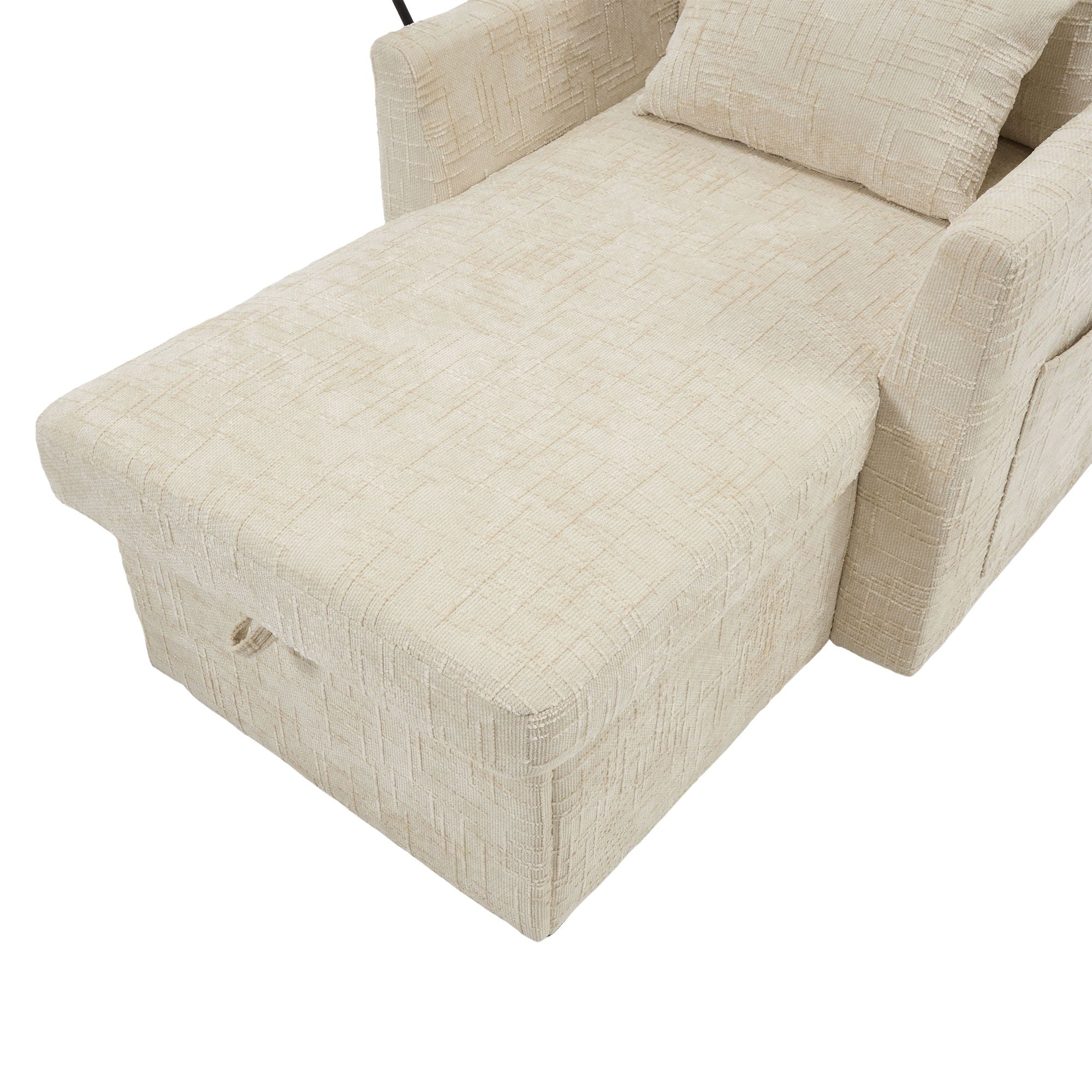 Multifunctional Chenille Recliner Sofa With Storage And Phone Bracket - Best Buy Furniture