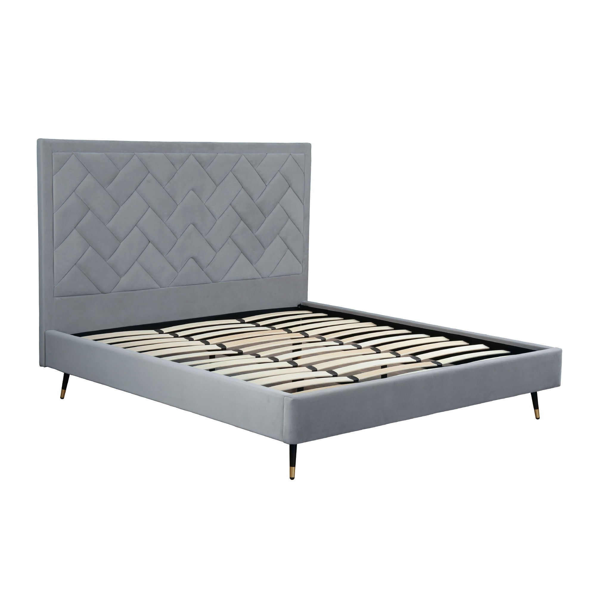 Crosby - Bed With Upholstered Headboard And Slats