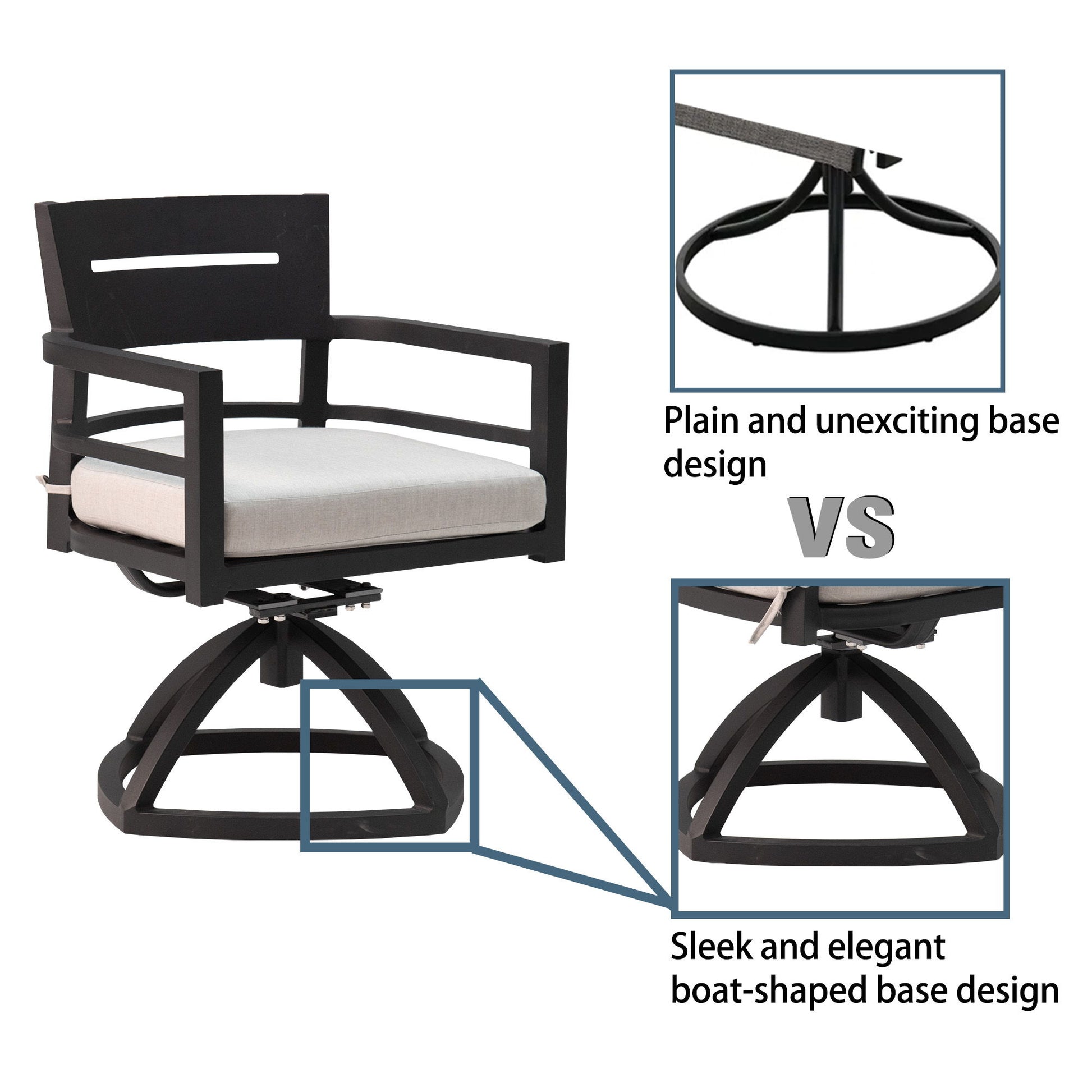 Outdoor Modern Dining Set, Chairs Sunbrella Cushioned And Dining Table With Umbrella Hole - Best Buy Furniture