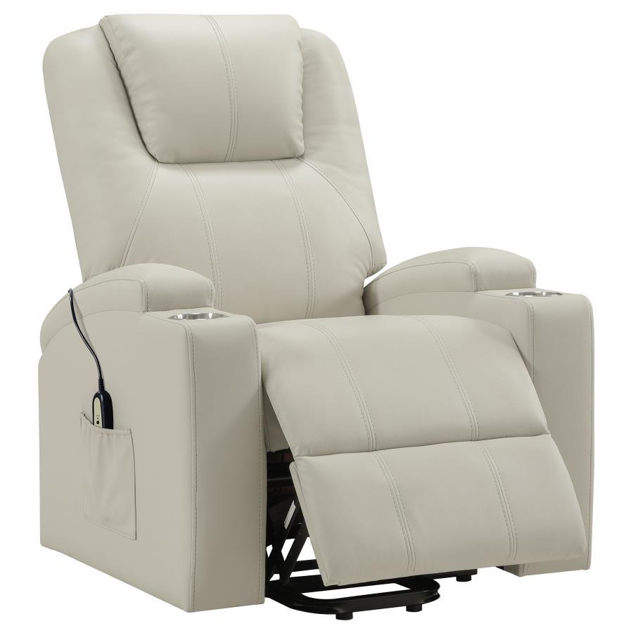 Armstrong - Upholstered Power Lift Massage Recliner - Best Buy Furniture
