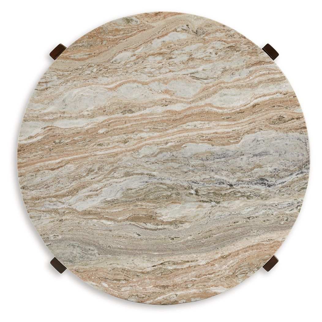 Tanidore - Round Cocktail Table - Warm Brown - Best Buy Furniture