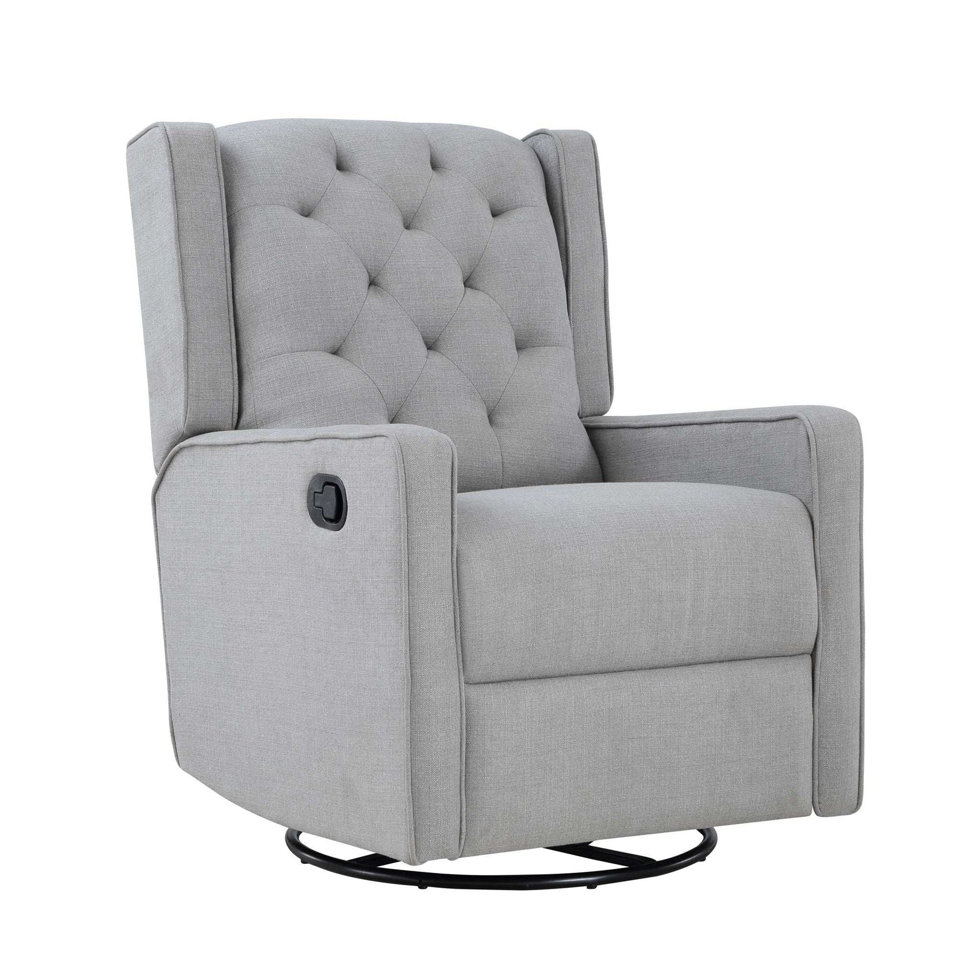Milah - Gliding Swivel Recliner Tufted - Best Buy Furniture