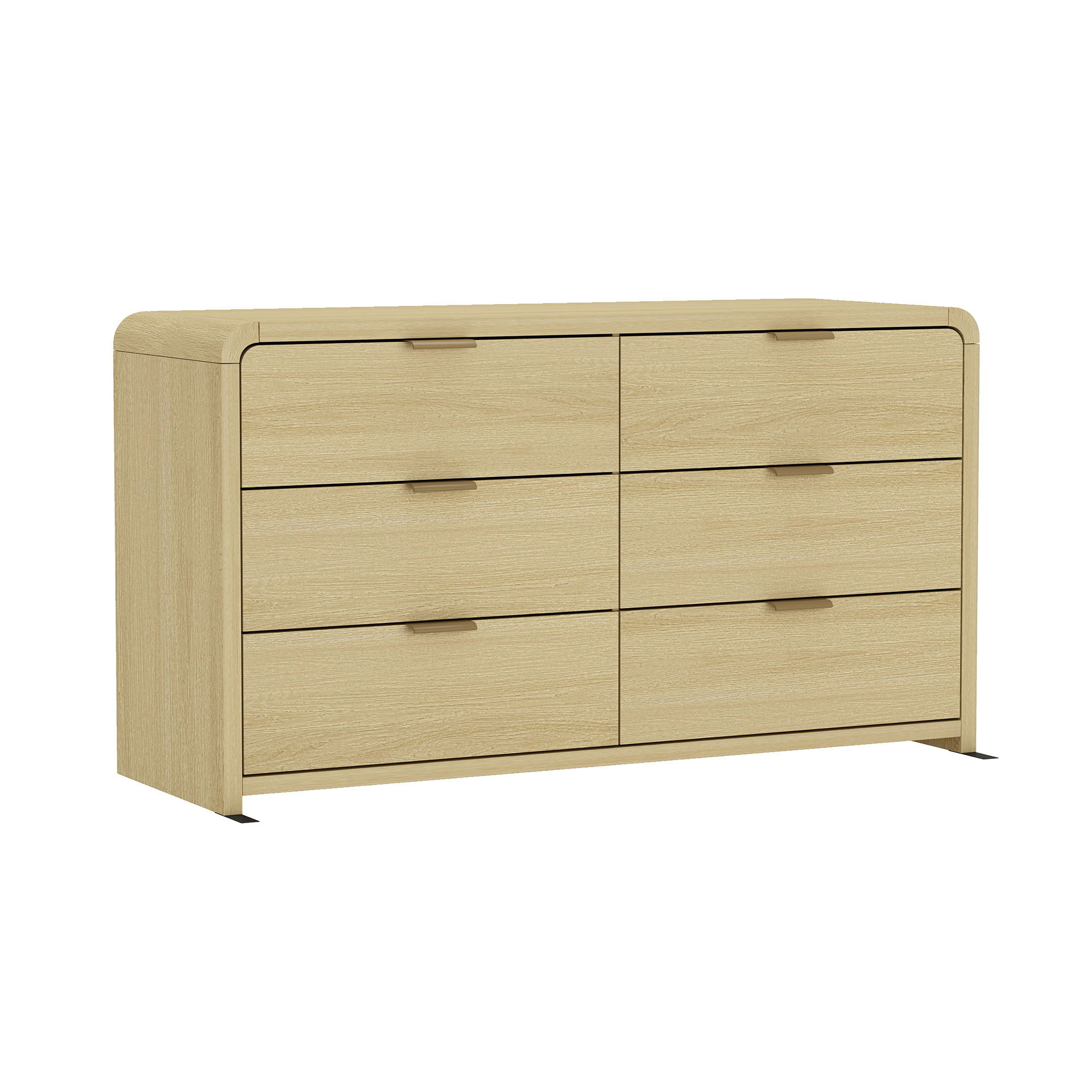 Grace - Double Dresser With 6 Drawers - Oak