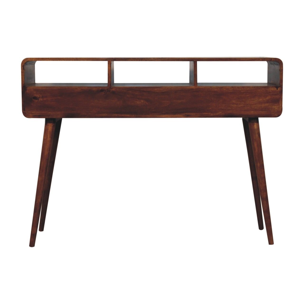 Triple Curved Console Table - Brown - Best Buy Furniture