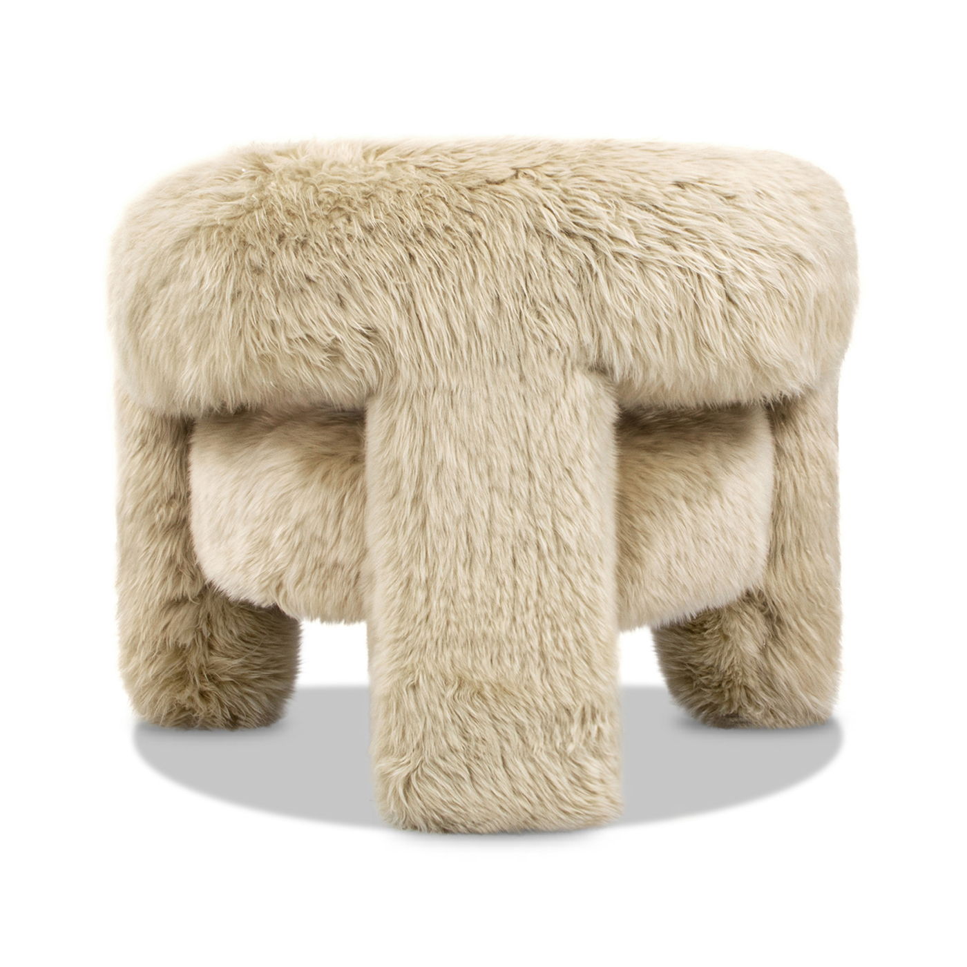 Avalon - Genuine Sheepskin Fur Split Barrel Back Accent Chair - Natural Blonde - Best Buy Furniture