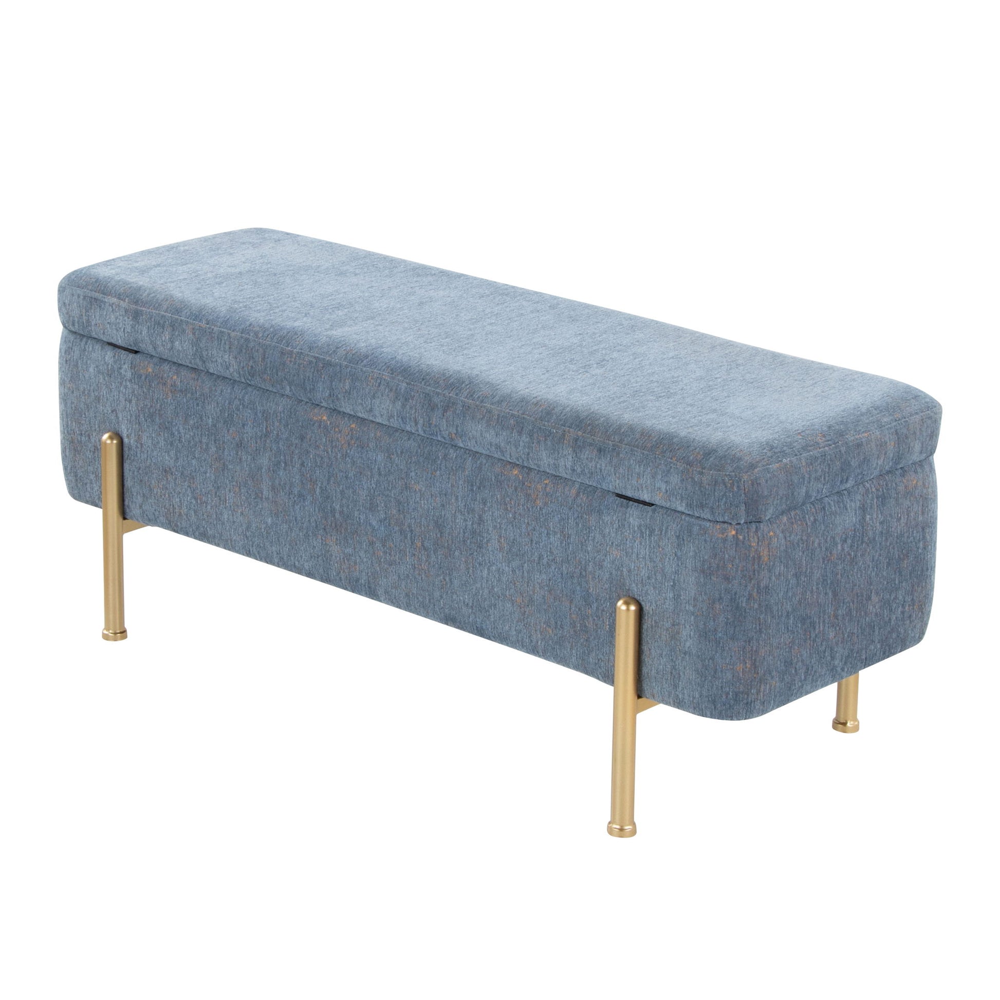 Daniella - Contemporary Bench - Gold / Blue - Best Buy Furniture