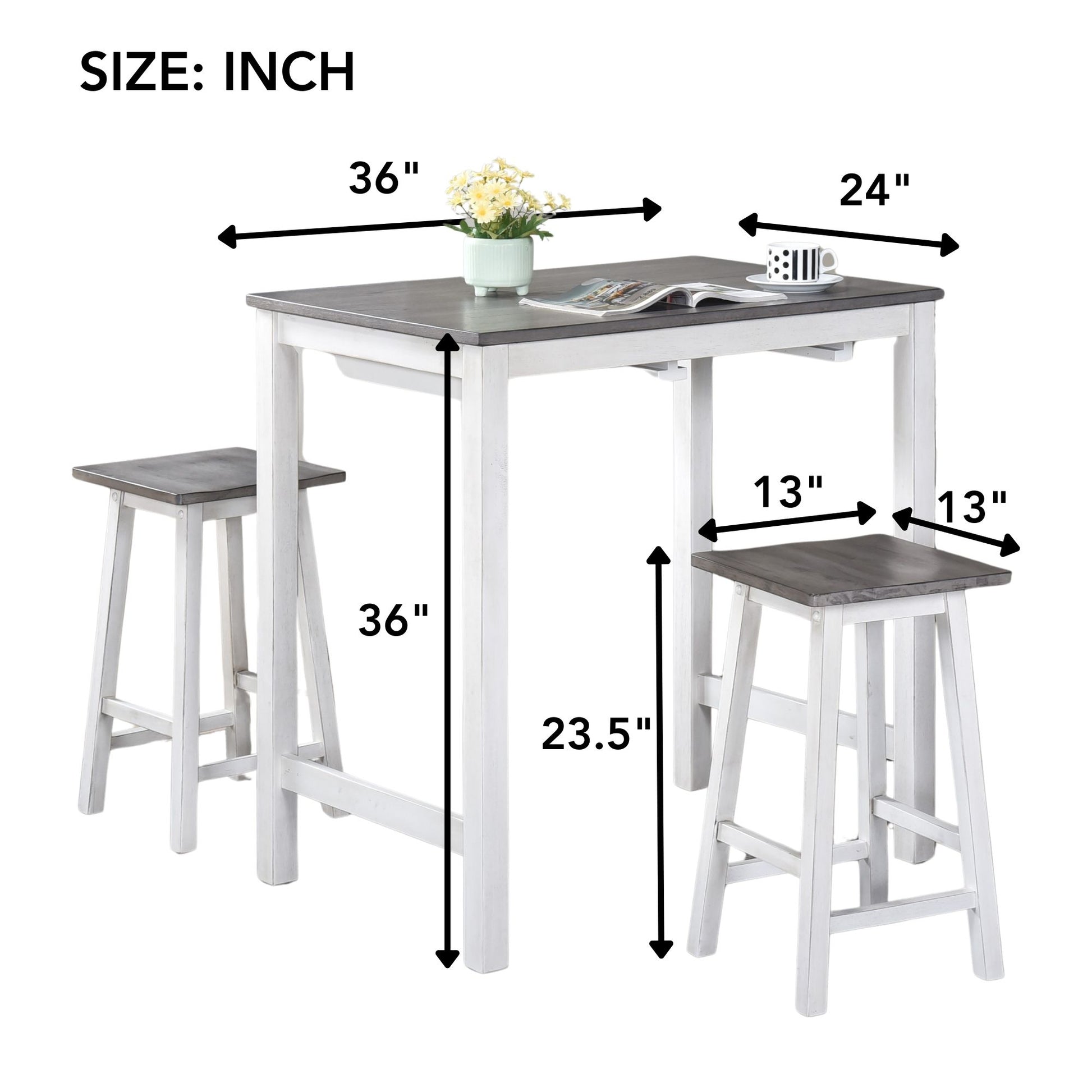 3 Pieces Counter Height Set - Best Buy Furniture