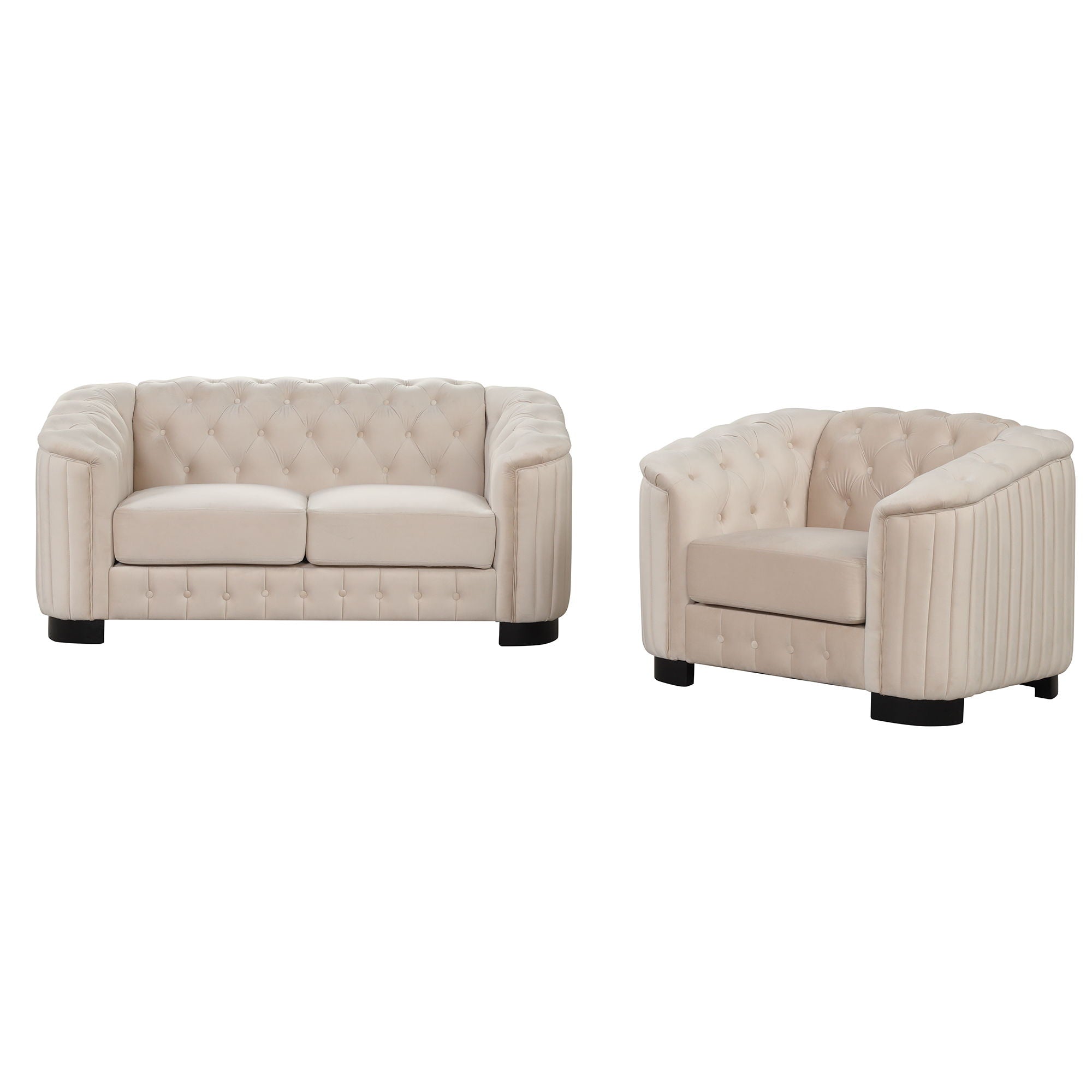 Upholstered 3 Piece Sofa Set With Legs - Best Buy Furniture