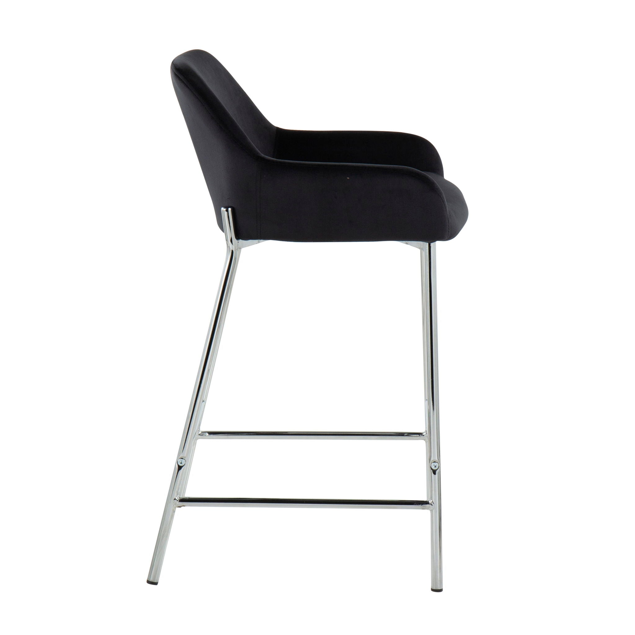 Daniella - Contemporary Fixed Height Counter Stool With Metal Legs (Set of 2) - Best Buy Furniture