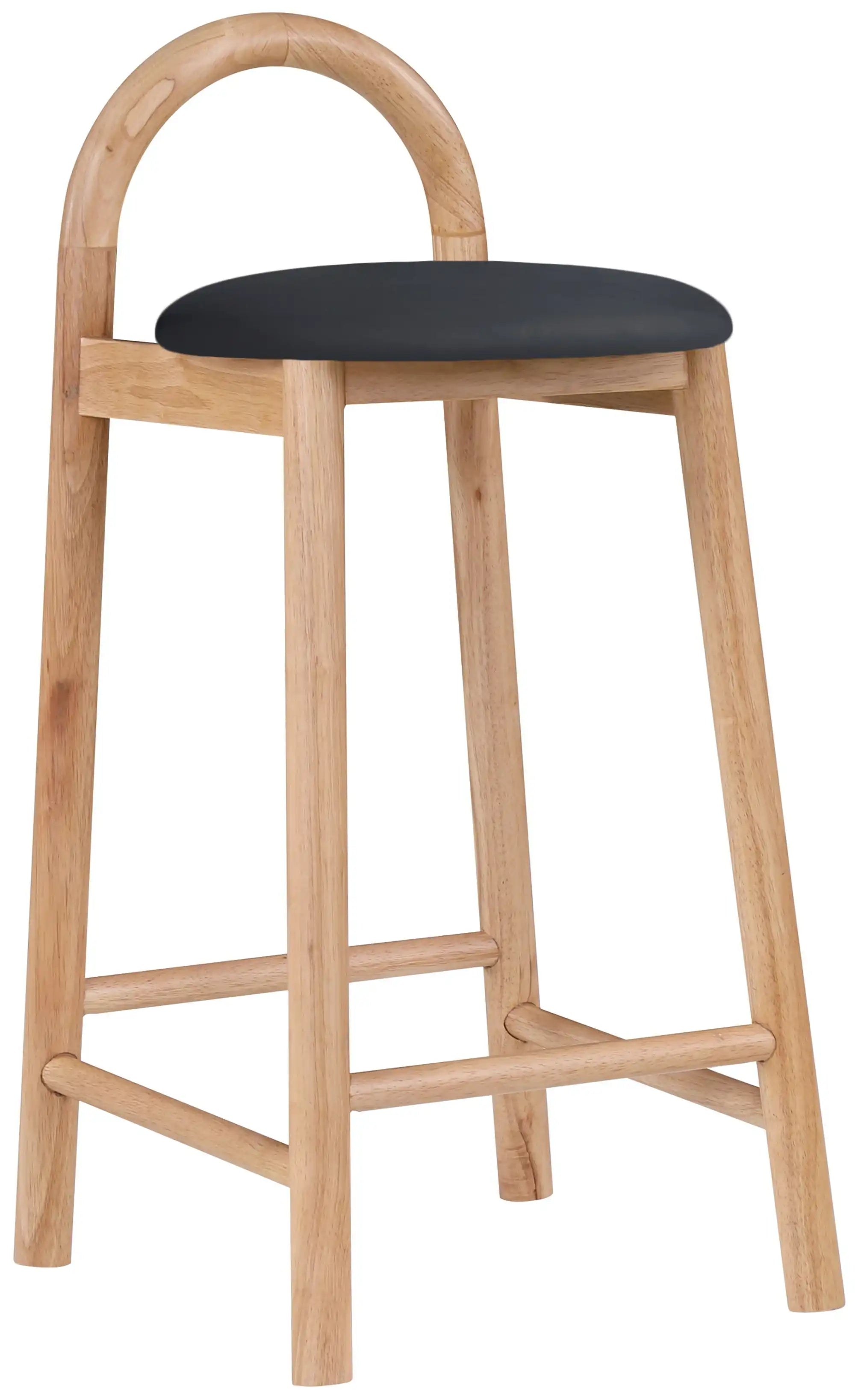 Calvin - Faux Leather Stool - Light Brown Legs - Best Buy Furniture