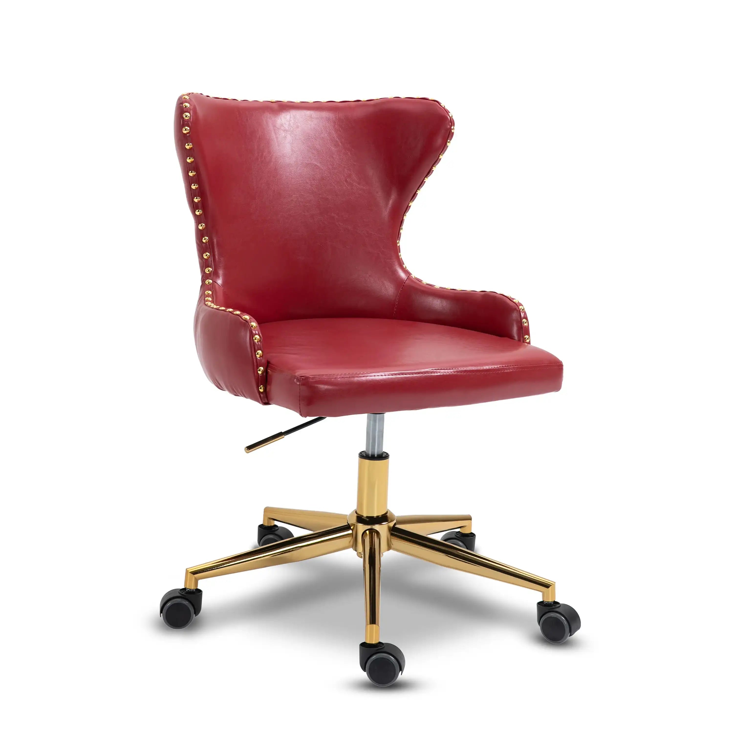 Hendrix - Office Chair with Gold Legs - Best Buy Furniture
