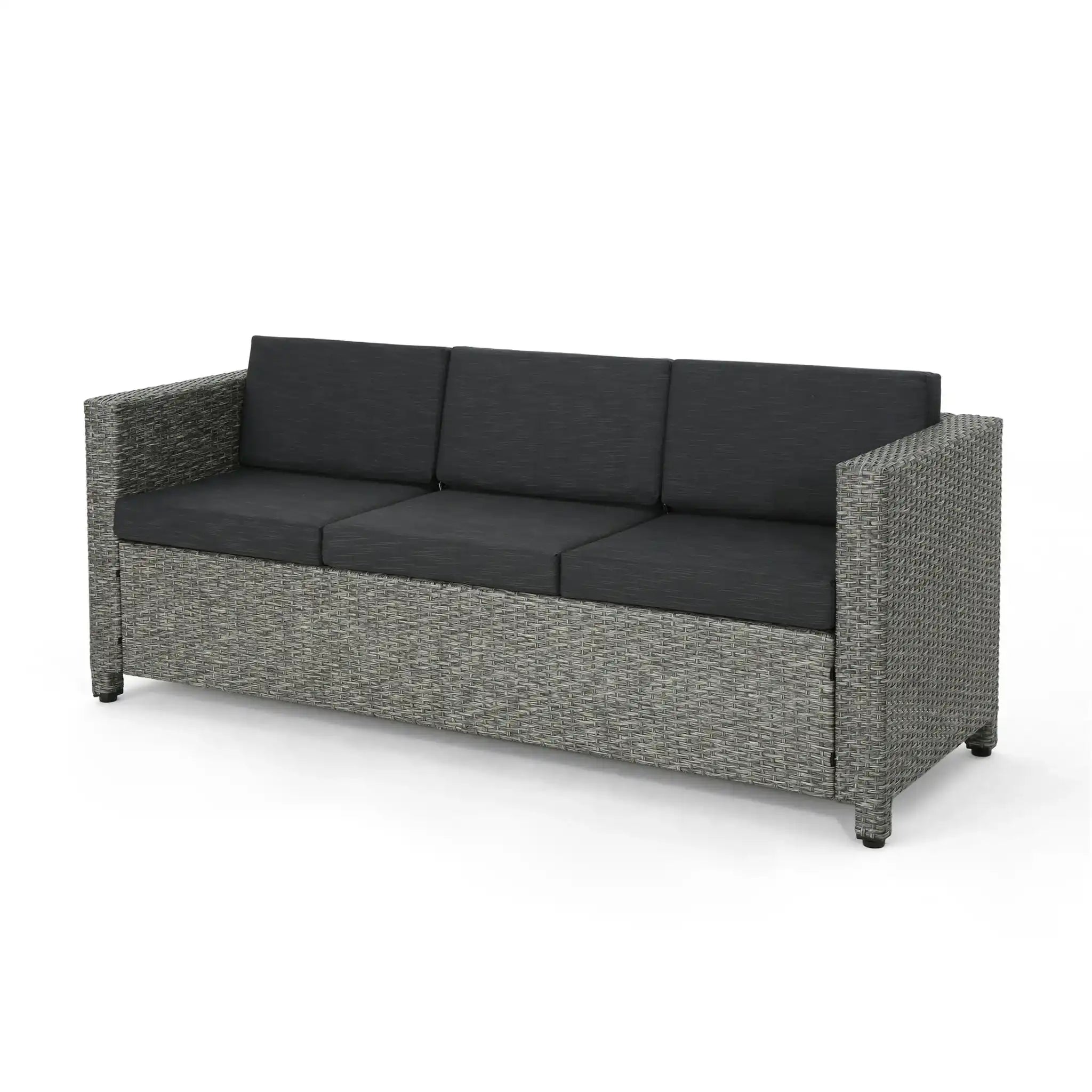 Thalassa - Outdoor 3 Seater Sofa With Removable Cushions And Steel Frame - Best Buy Furniture
