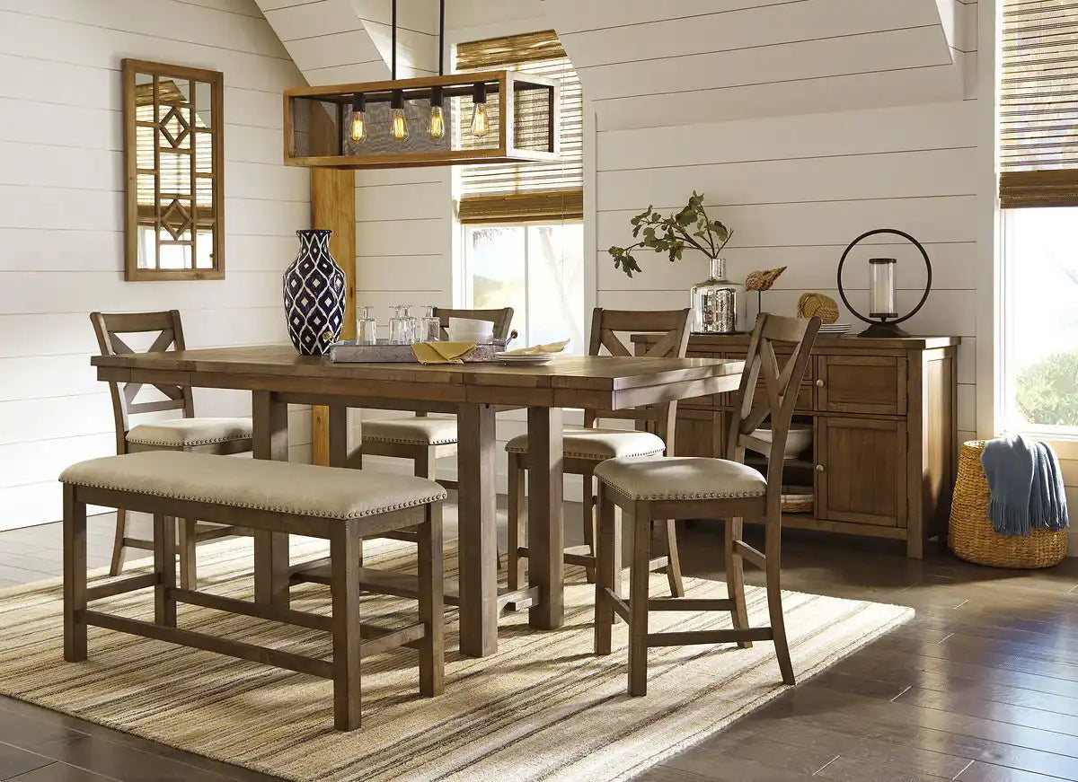 Moriville - Rectangular Dining Table Set - Counter Height - Best Buy Furniture