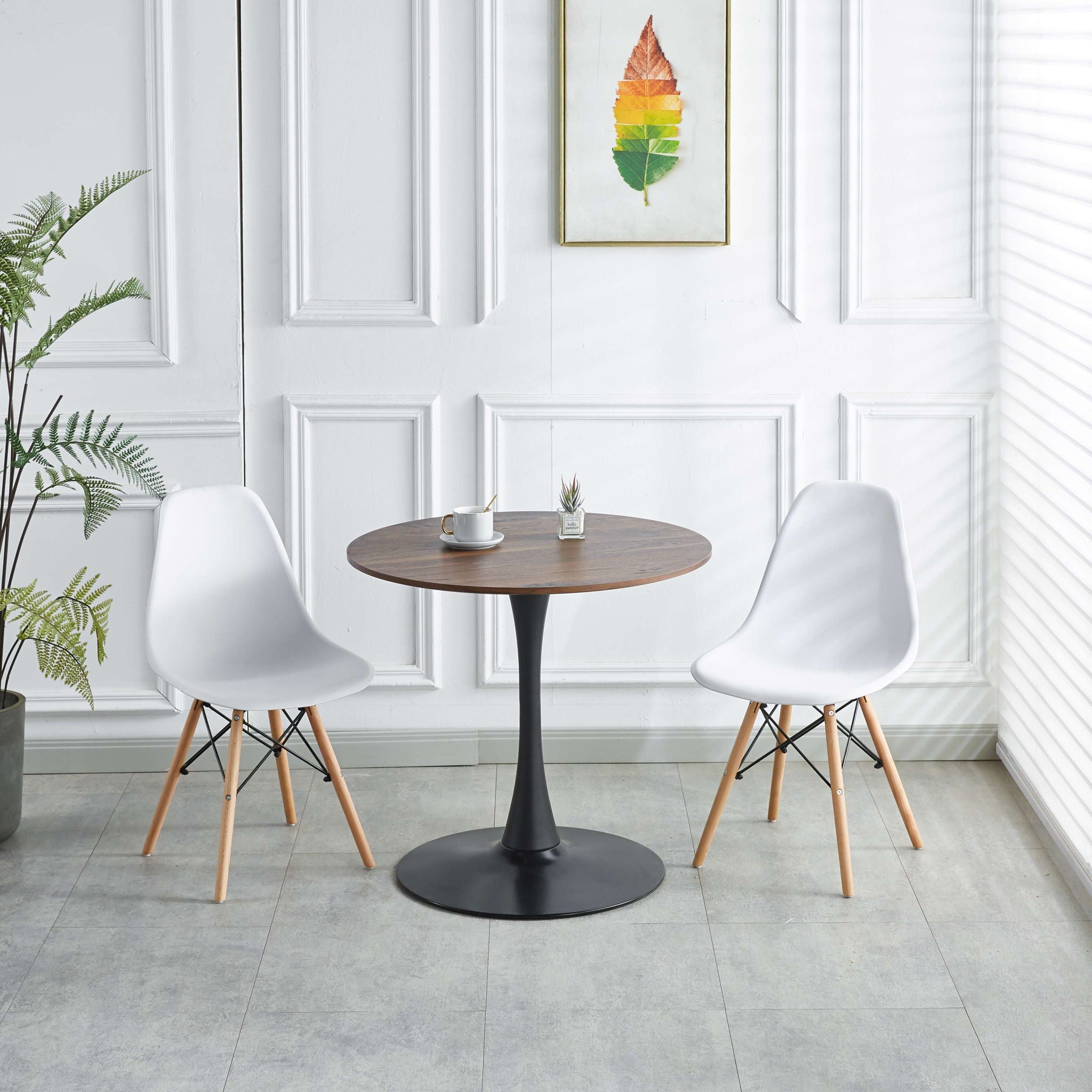 Tulip Table Mid-Century Dining Table With Round MDF Table Top, Pedestal Dining Table, End Table Leisure Coffee Table - Best Buy Furniture