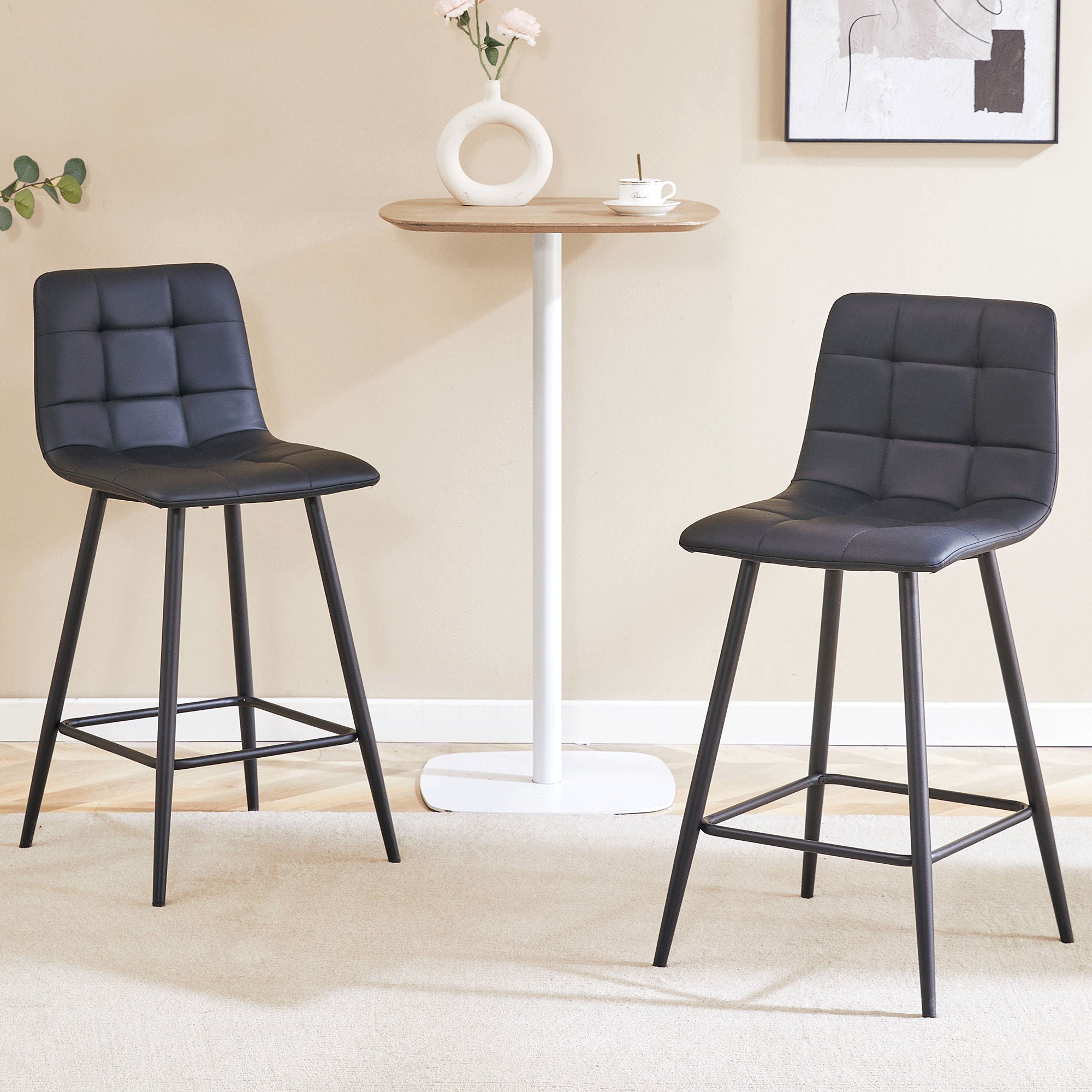 Bar Chair Set Comfortable With Metal Legs And Ergonomic Design - Best Buy Furniture