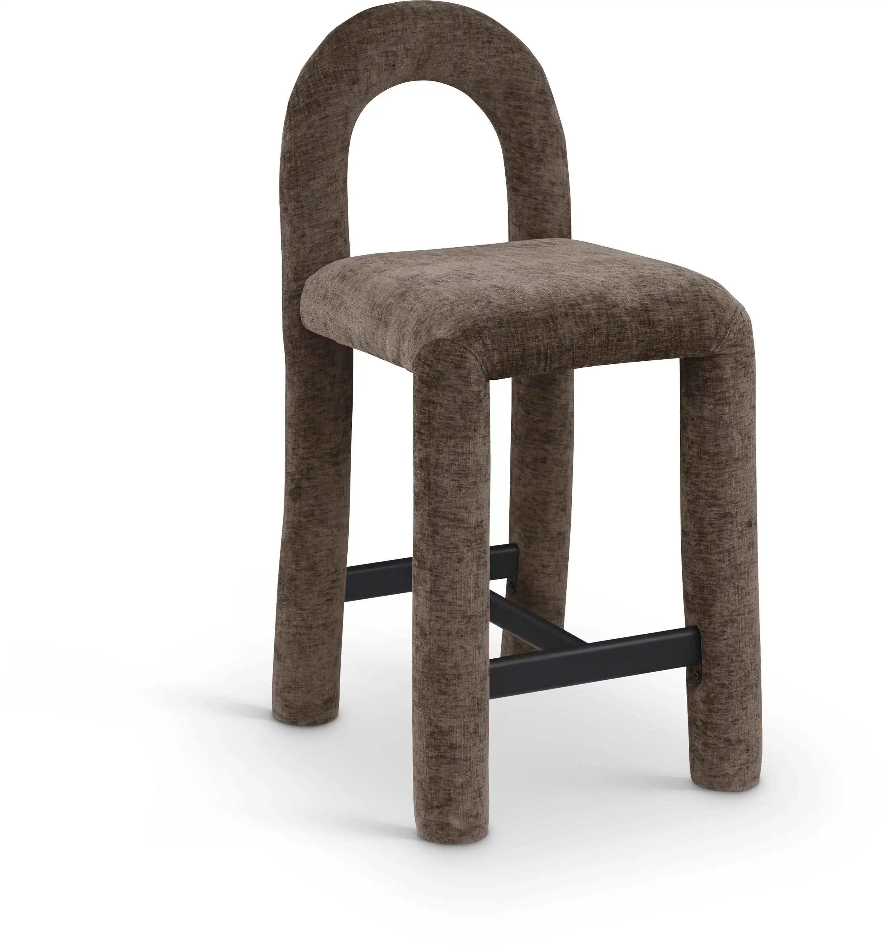 Amari - Chenille Fabric Stool - Best Buy Furniture