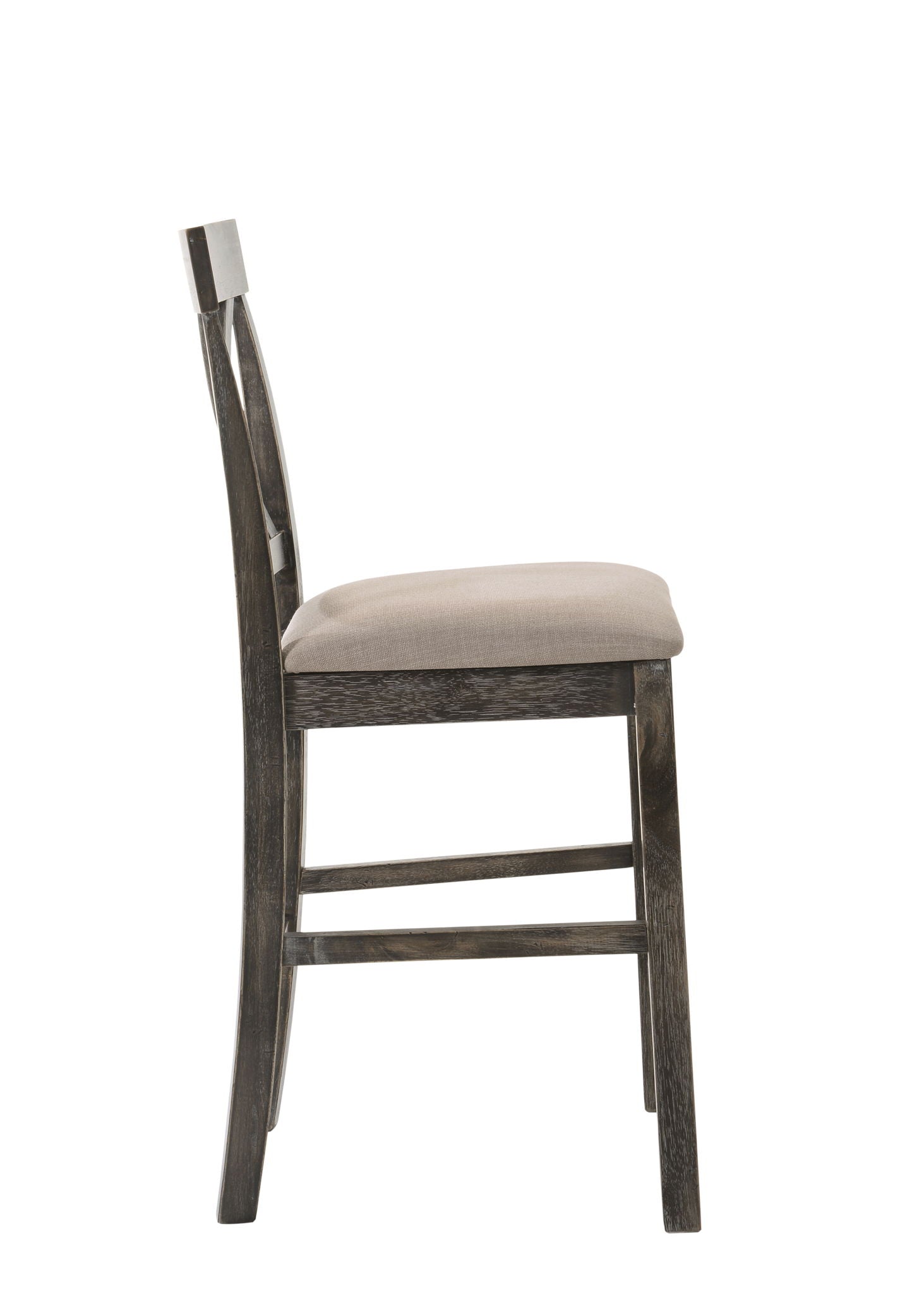 Martha II - Weathered Counter Height Chair (Set of 2) - Gray / Tan - Best Buy Furniture