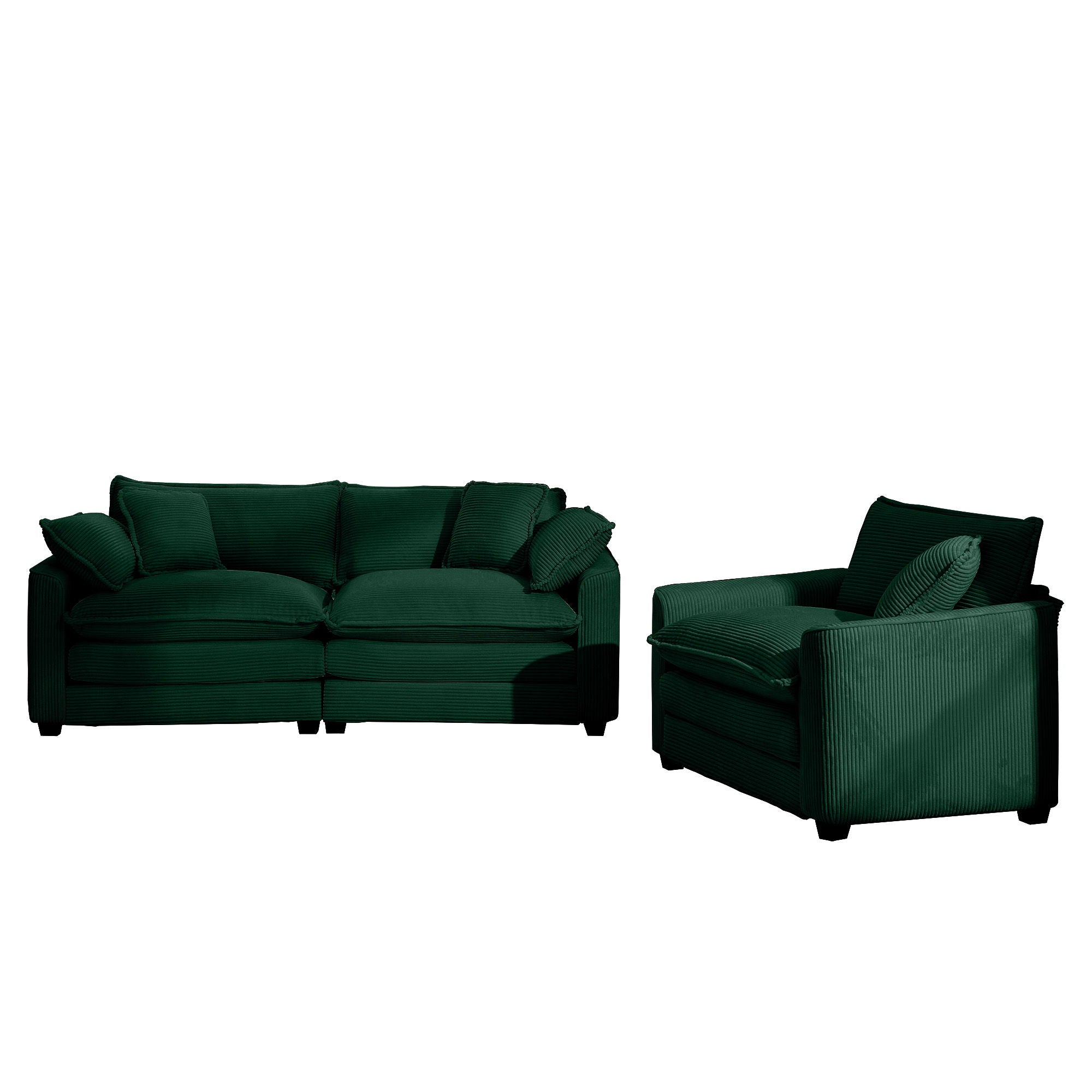 Elegant Corduroy Oversized Sectional Sofa Set With Deep Seats And Flexible Layout - Best Buy Furniture