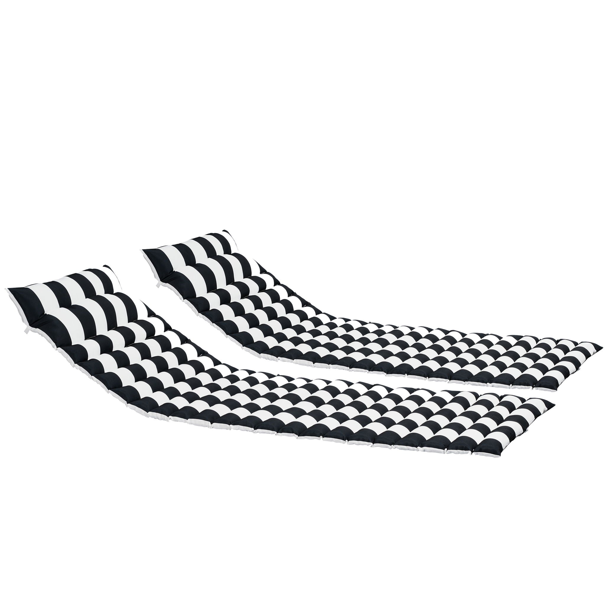 Outdoor Lounge Chairs (Set of 2), Cushion Replacement Patio Funiture Seat Cushion Chaise Lounge Cushion - Black / White - Best Buy Furniture