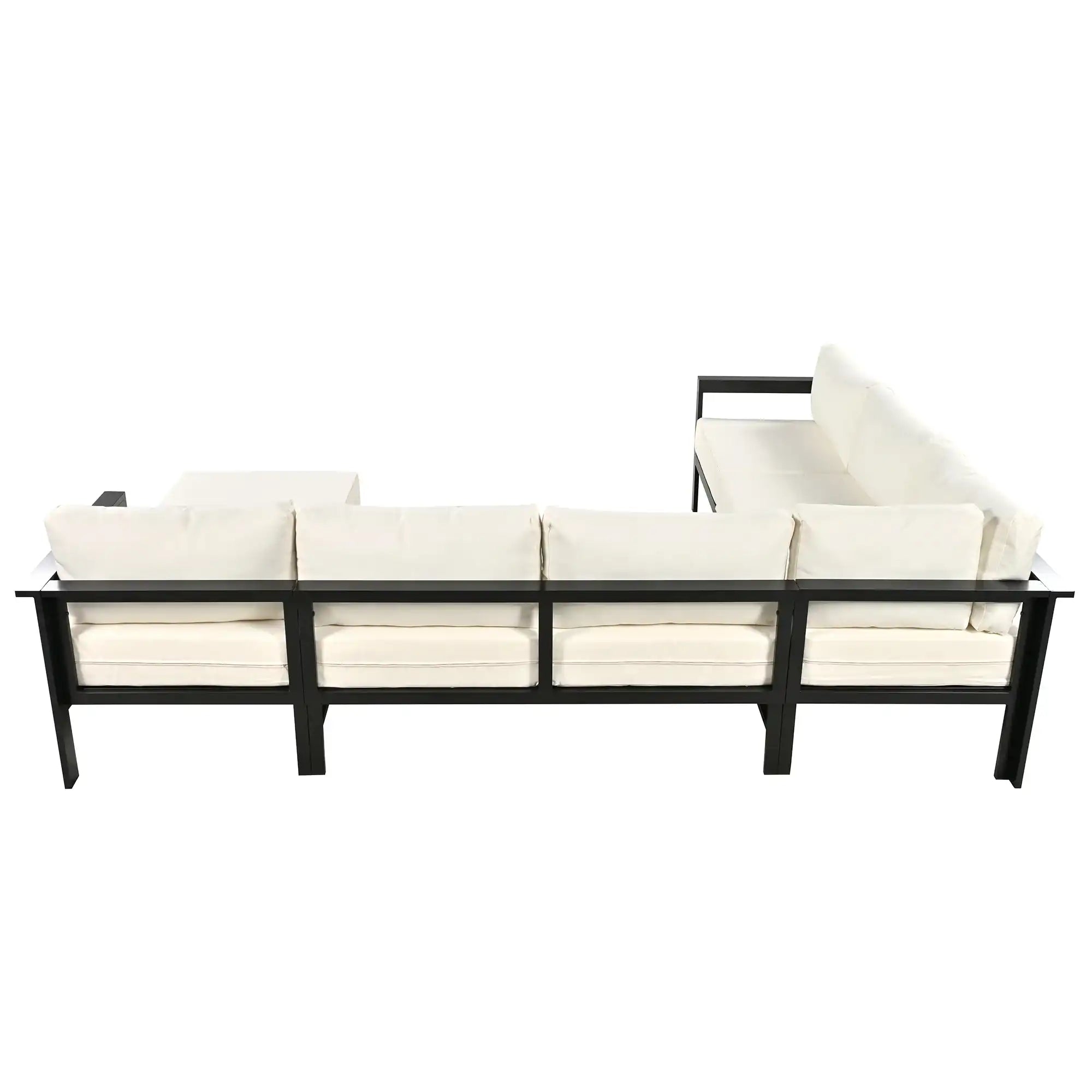 U-shaped multi-person outdoor sofa set, suitable for gardens, backyards, and balconies. - Best Buy Furniture
