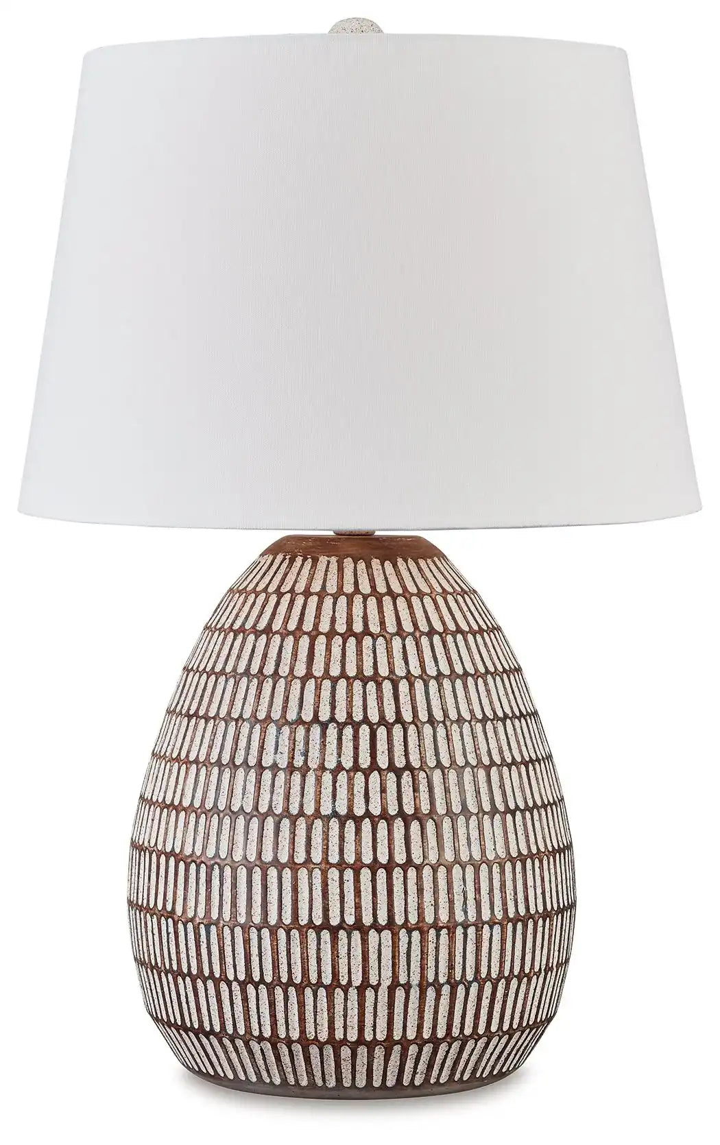 Darrich - Metal Table Lamp - Beige / White - Best Buy Furniture
