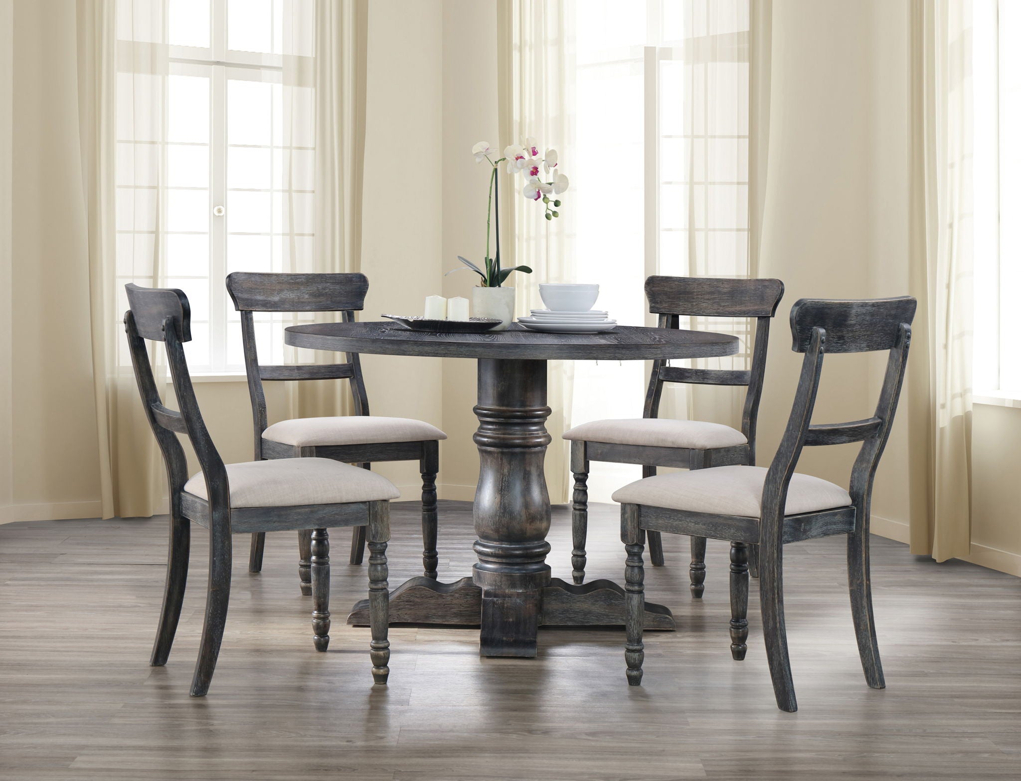 Leventis - Weathered Dining Table - Gray - Best Buy Furniture