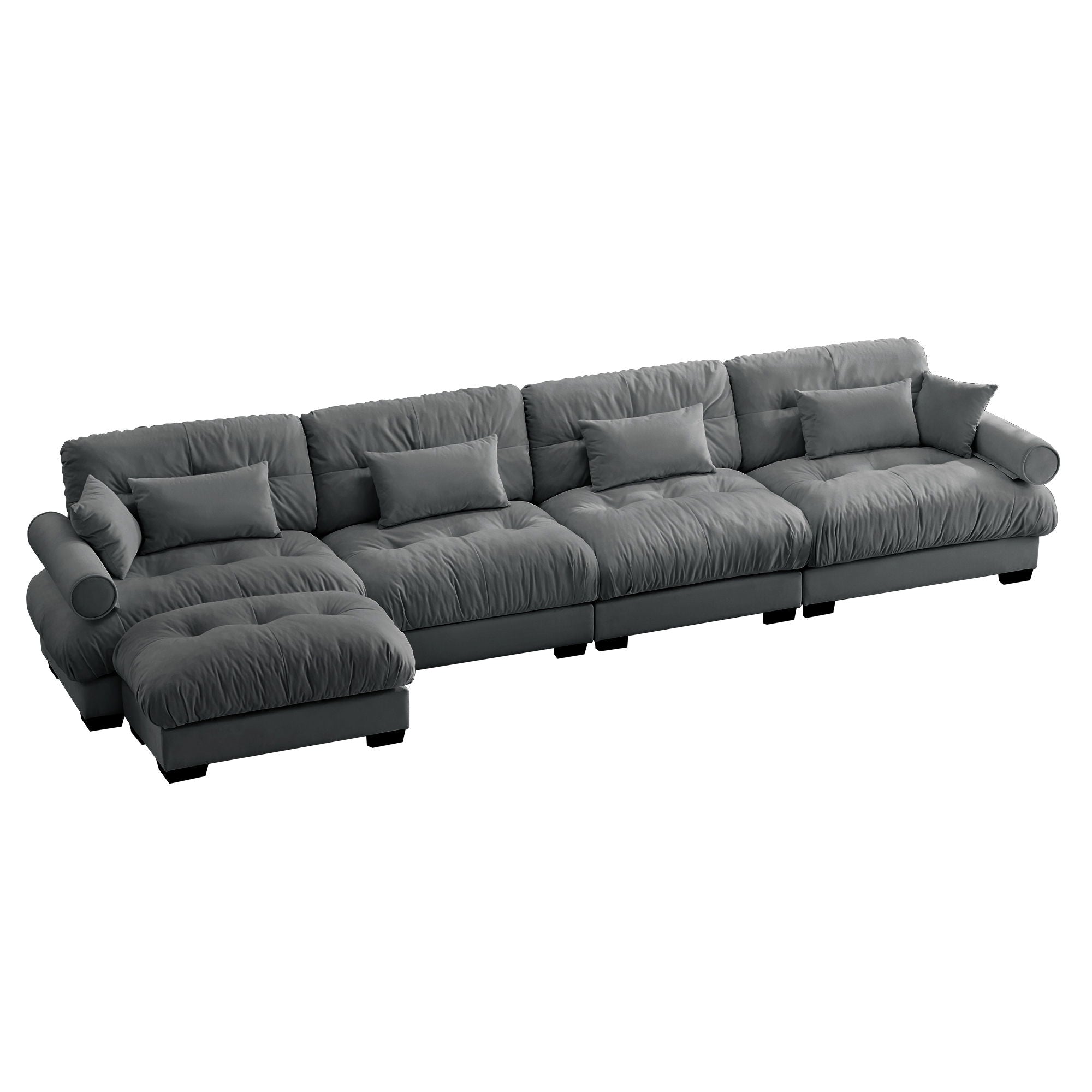 Super Comfort Oversized Modular Sectional Sofa With Movable Ottoman - Best Buy Furniture