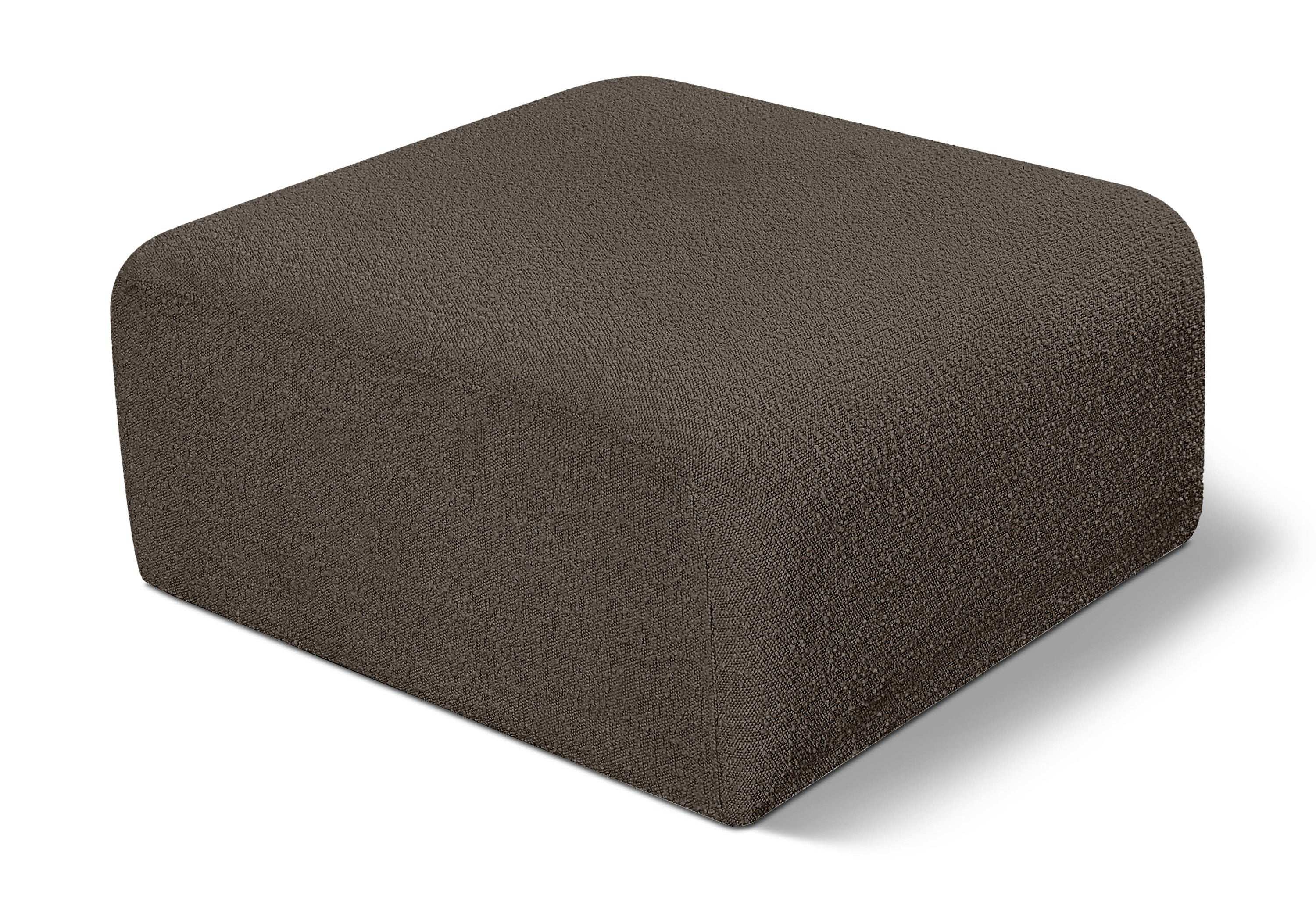 Arc - Boucle Fabric Ottoman - Best Buy Furniture