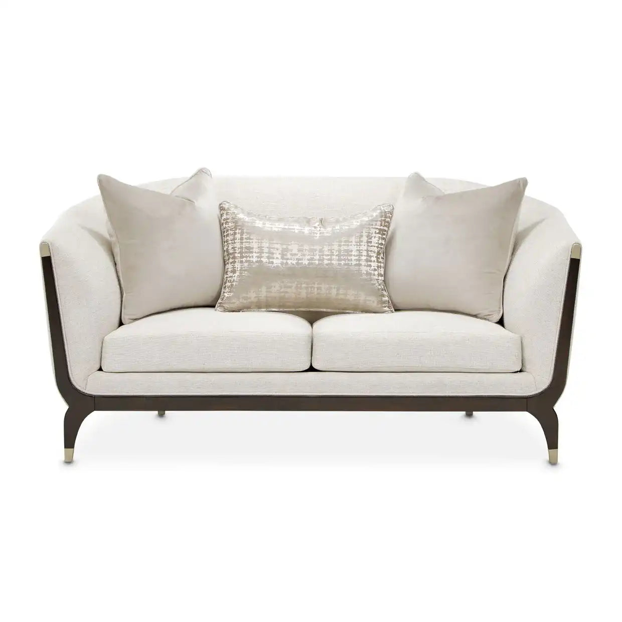 Paris Chic - Loveseat - Cremini / Espresso - Best Buy Furniture