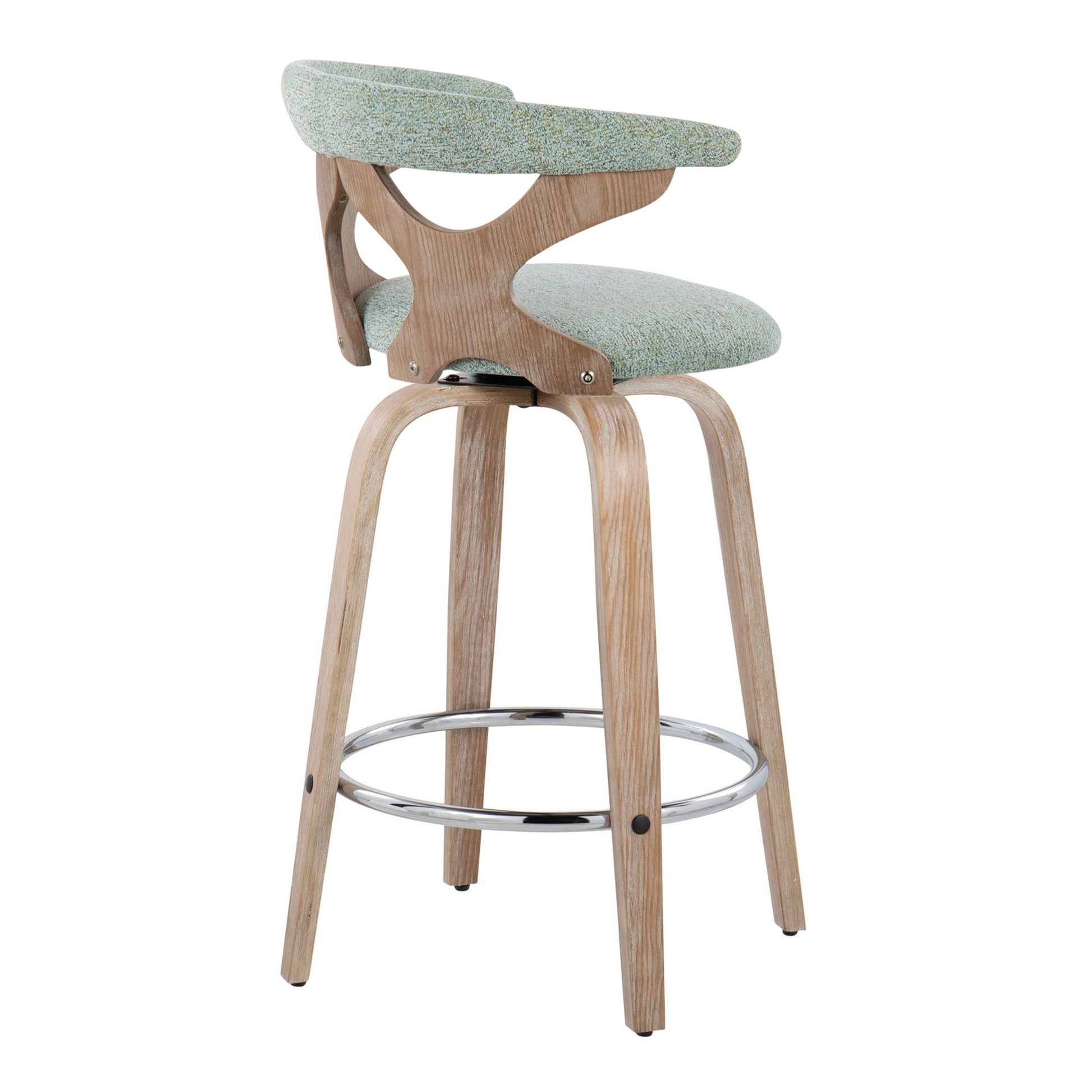 Gardenia - Mid Century Modern Fixed Height Counter Stool With Swivel (Set of 2) - Best Buy Furniture