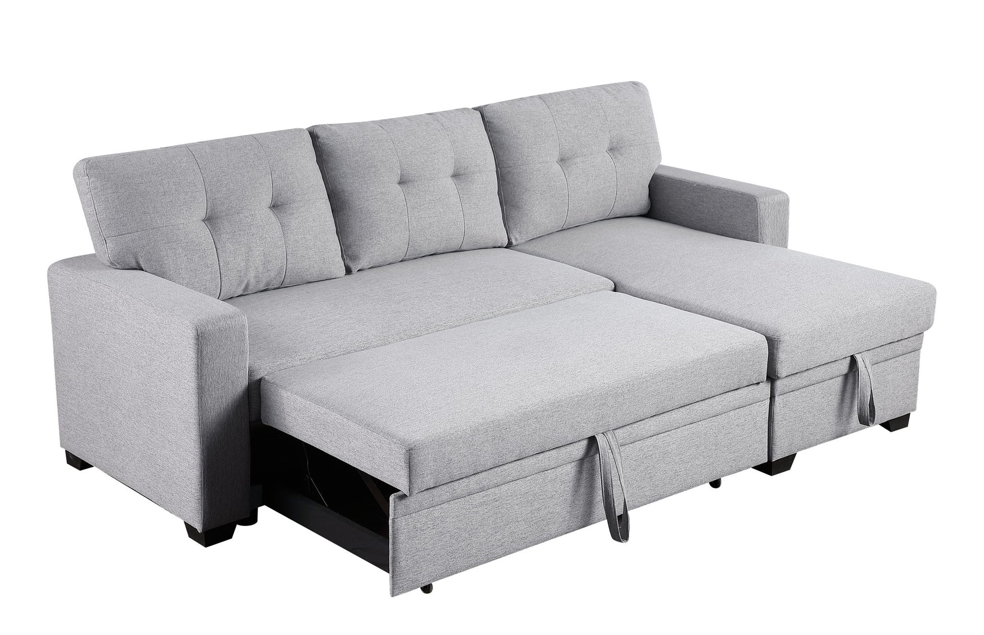 Upholstered Pull Out Sectional Sofa With Chaise - Best Buy Furniture