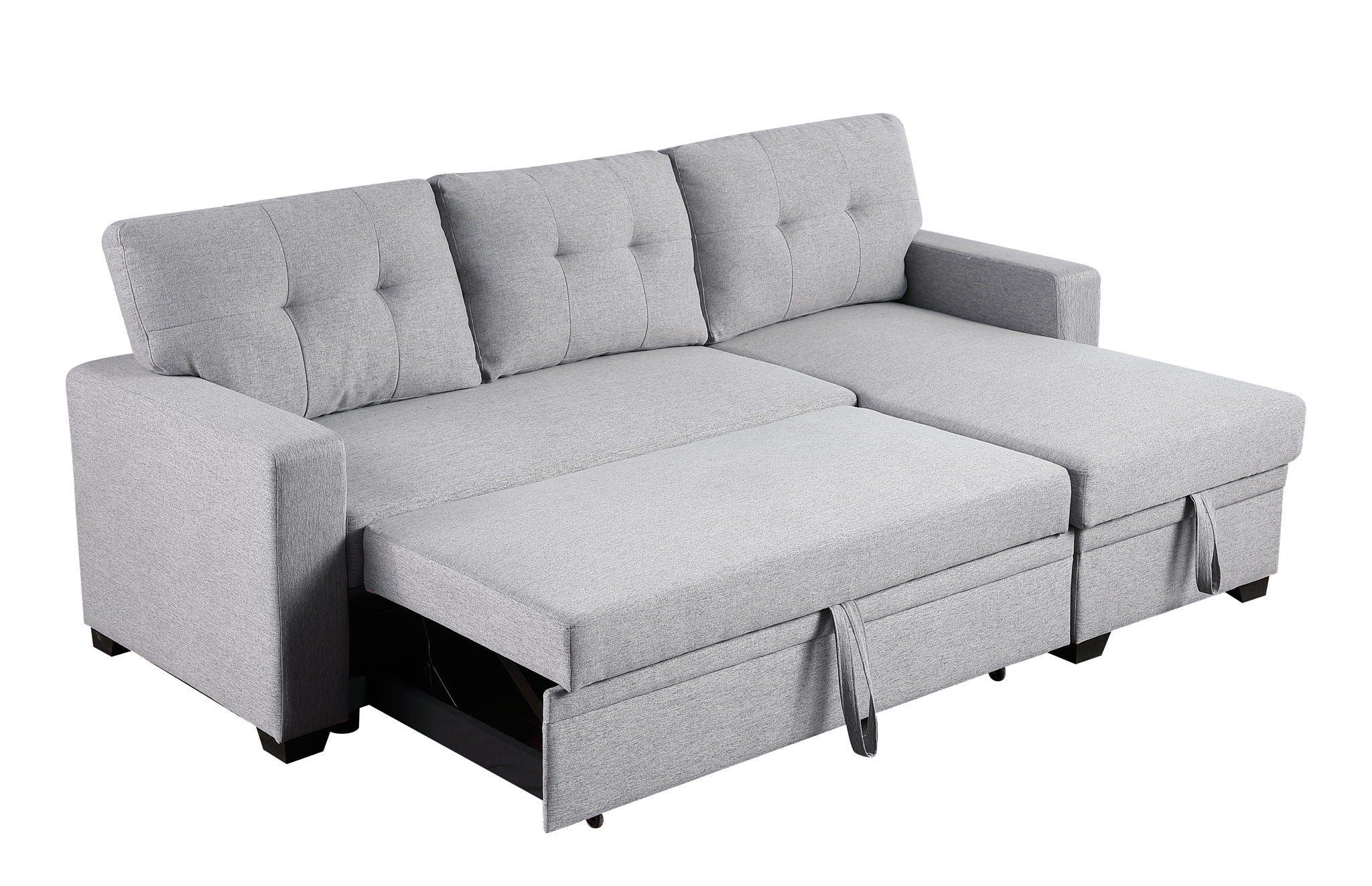 Upholstered Pull Out Sectional Sofa With Chaise - Best Buy Furniture