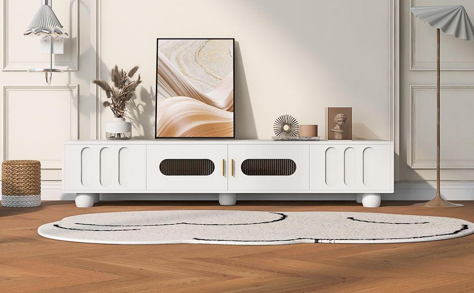 Modern TV Stand For TVs Up To 80", 2 Drawers And Cabinet - Best Buy Furniture