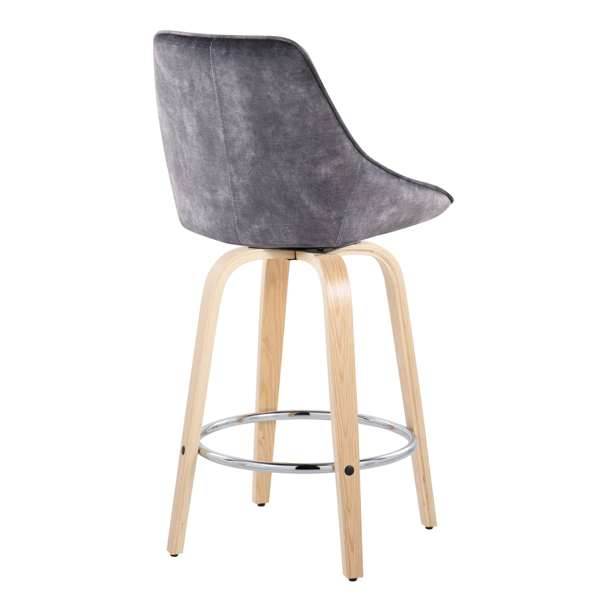 Diana - Contemporary Fixed Height Counter Stool With Round Footrest (Set of 2) - Best Buy Furniture