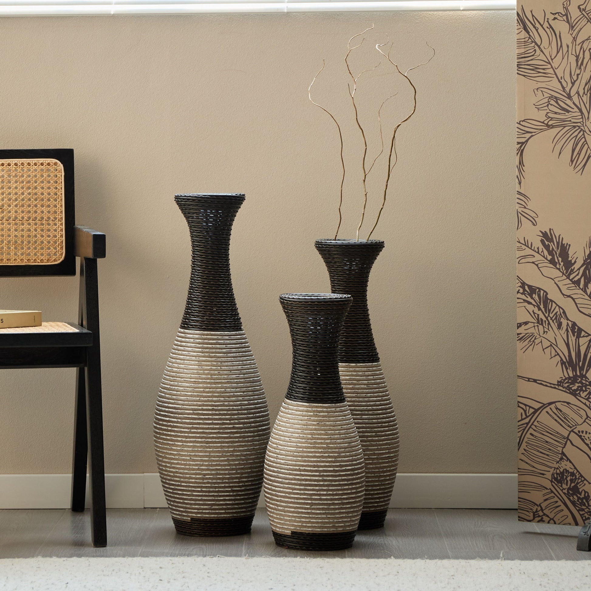 Designer Floor Vases, Large Vases For Home Decor Flooring (Set of 3) - Best Buy Furniture
