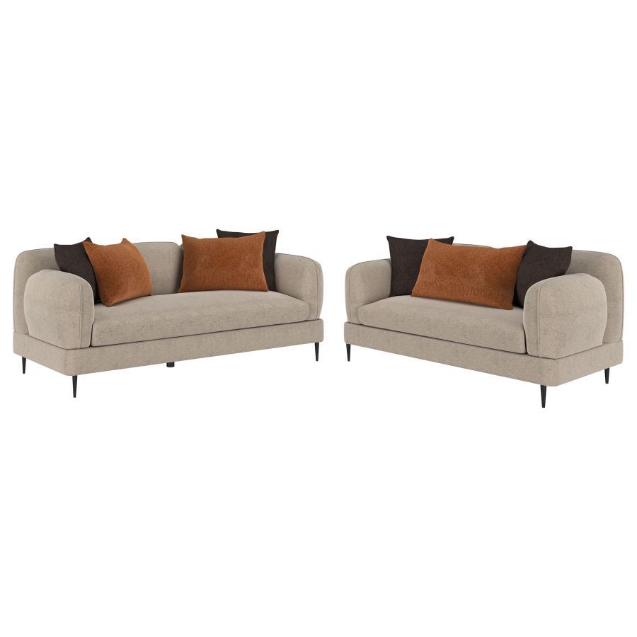 Jade - 2 Piece Chenille Upholstered Sofa Set - Best Buy Furniture