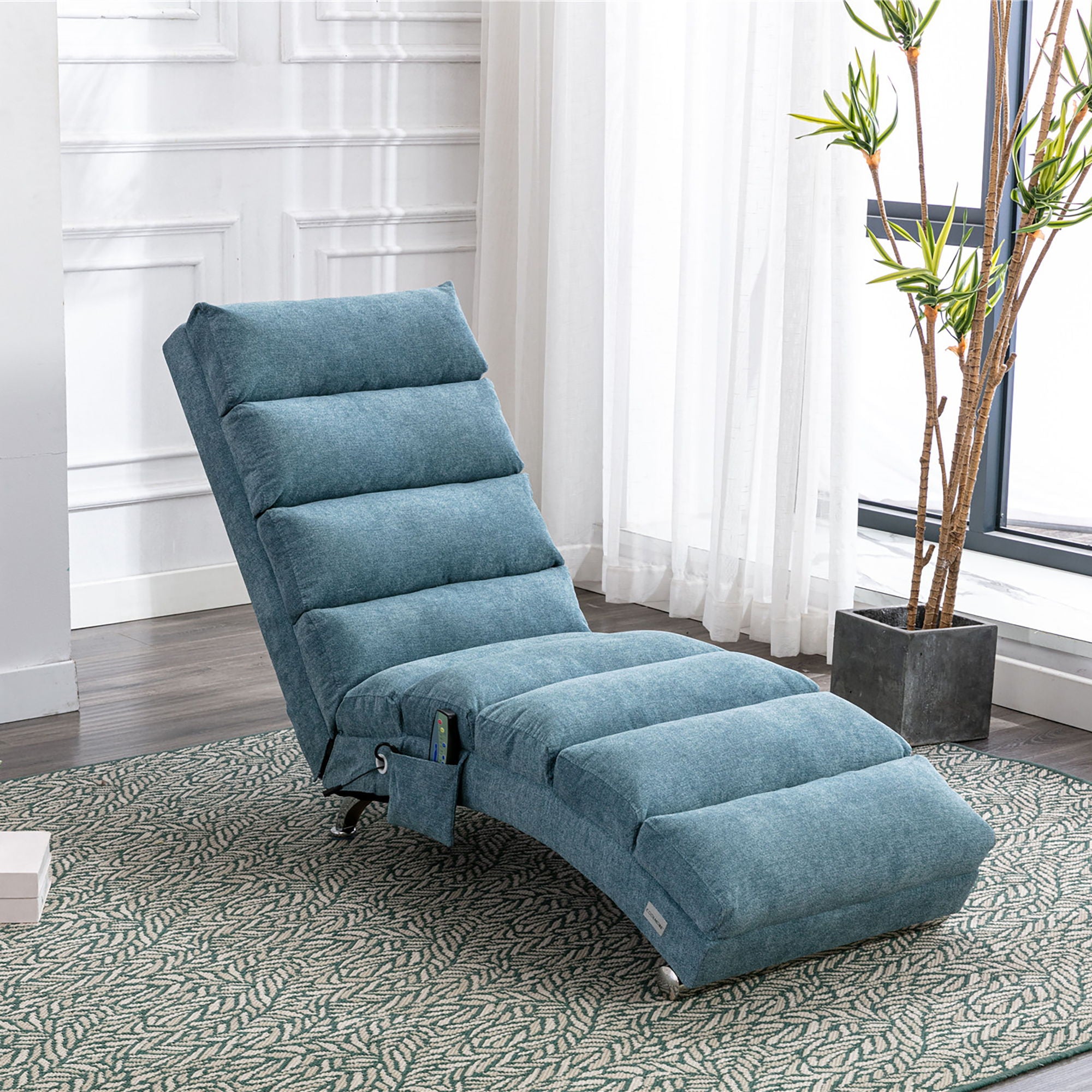 Massage Chaise Lounge Indoor With Remote Control, Ergonomic Electric Massage Lounger - Best Buy Furniture