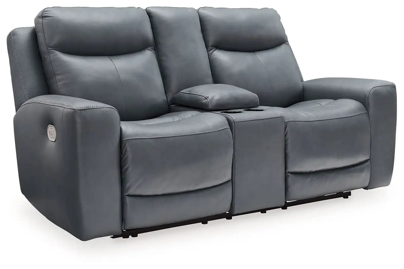 Mindanao - Power Reclining Loveseat With Console /Adj Hdrst - Best Buy Furniture