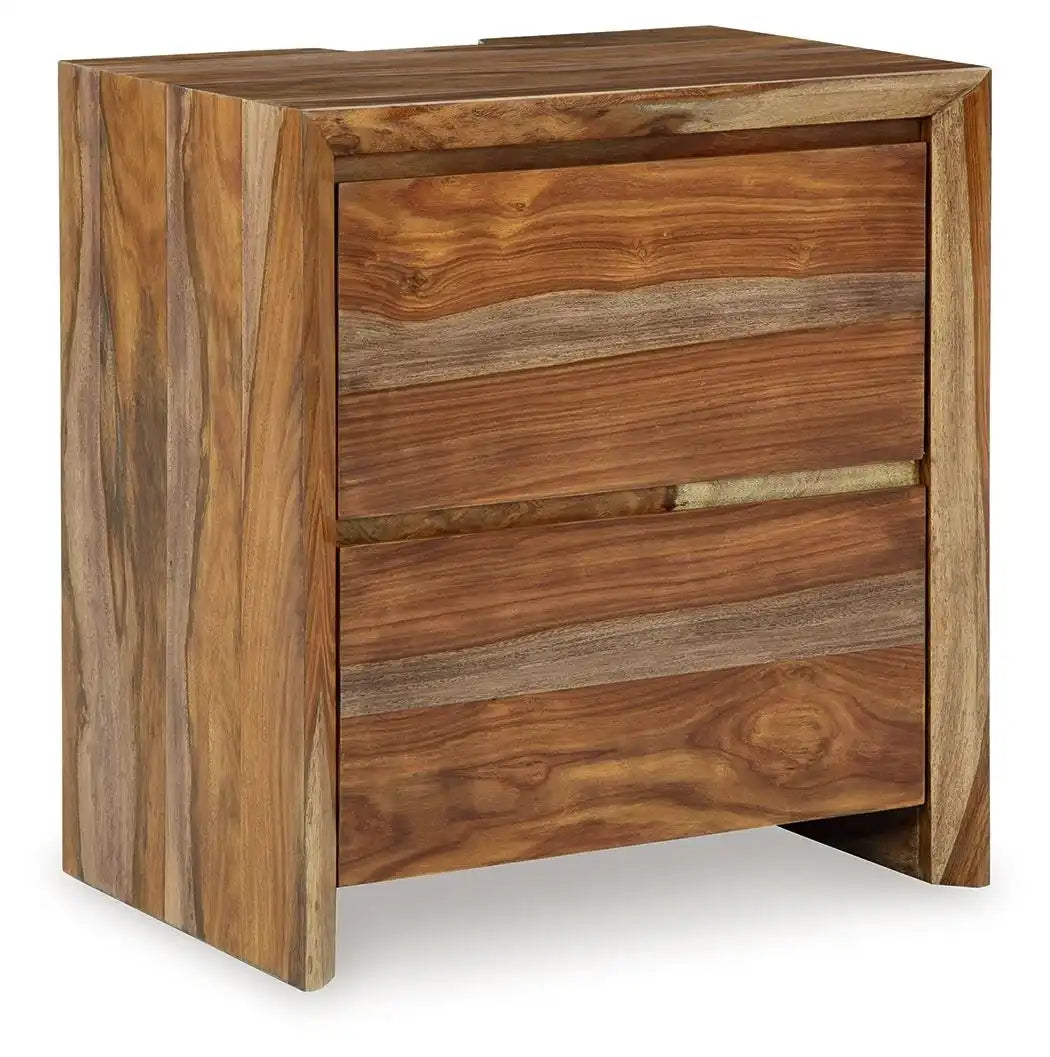 Dressonni - Two Drawer Night Stand - Brown - Best Buy Furniture