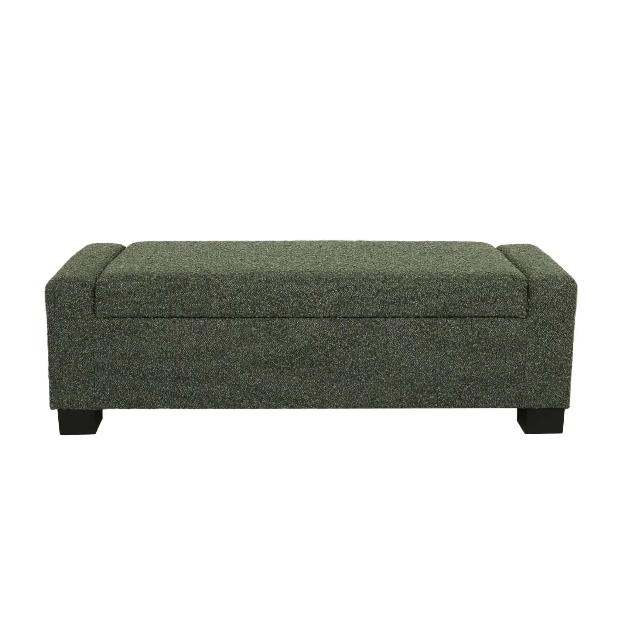 Textured Fabric Ottoman Bench With Hinged Lid - Best Buy Furniture