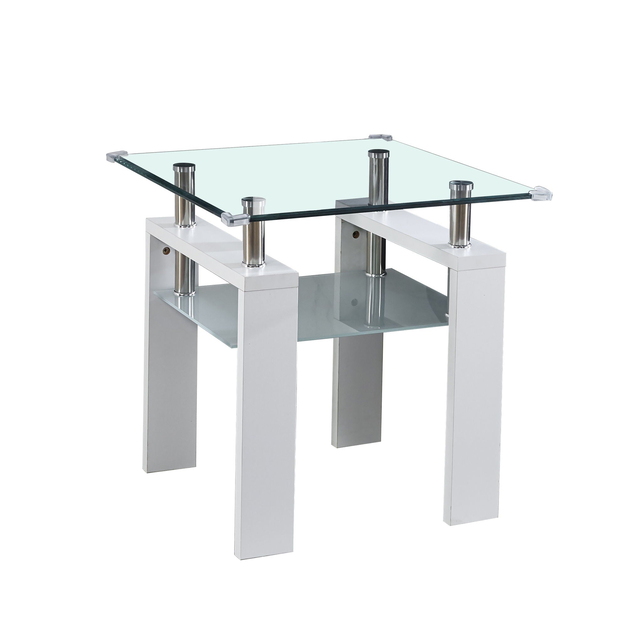 Clear Glass Top Side Table, Modern Design For Home - Best Buy Furniture