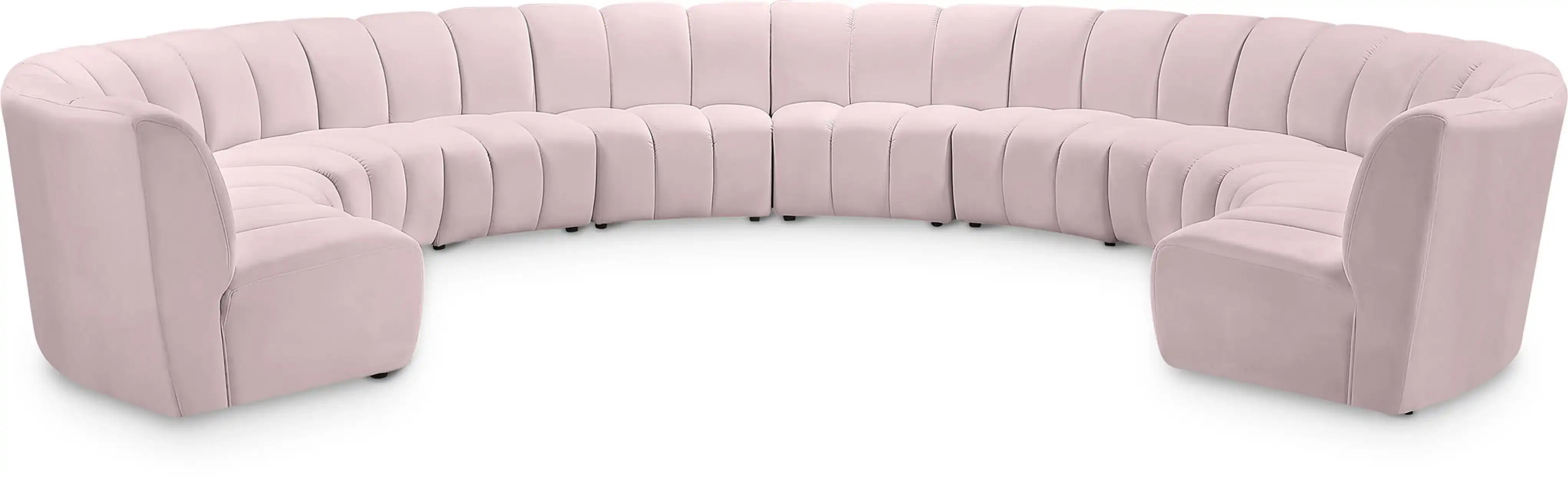 Infinity - 10 Piece Velvet Modular Sectional - Best Buy Furniture