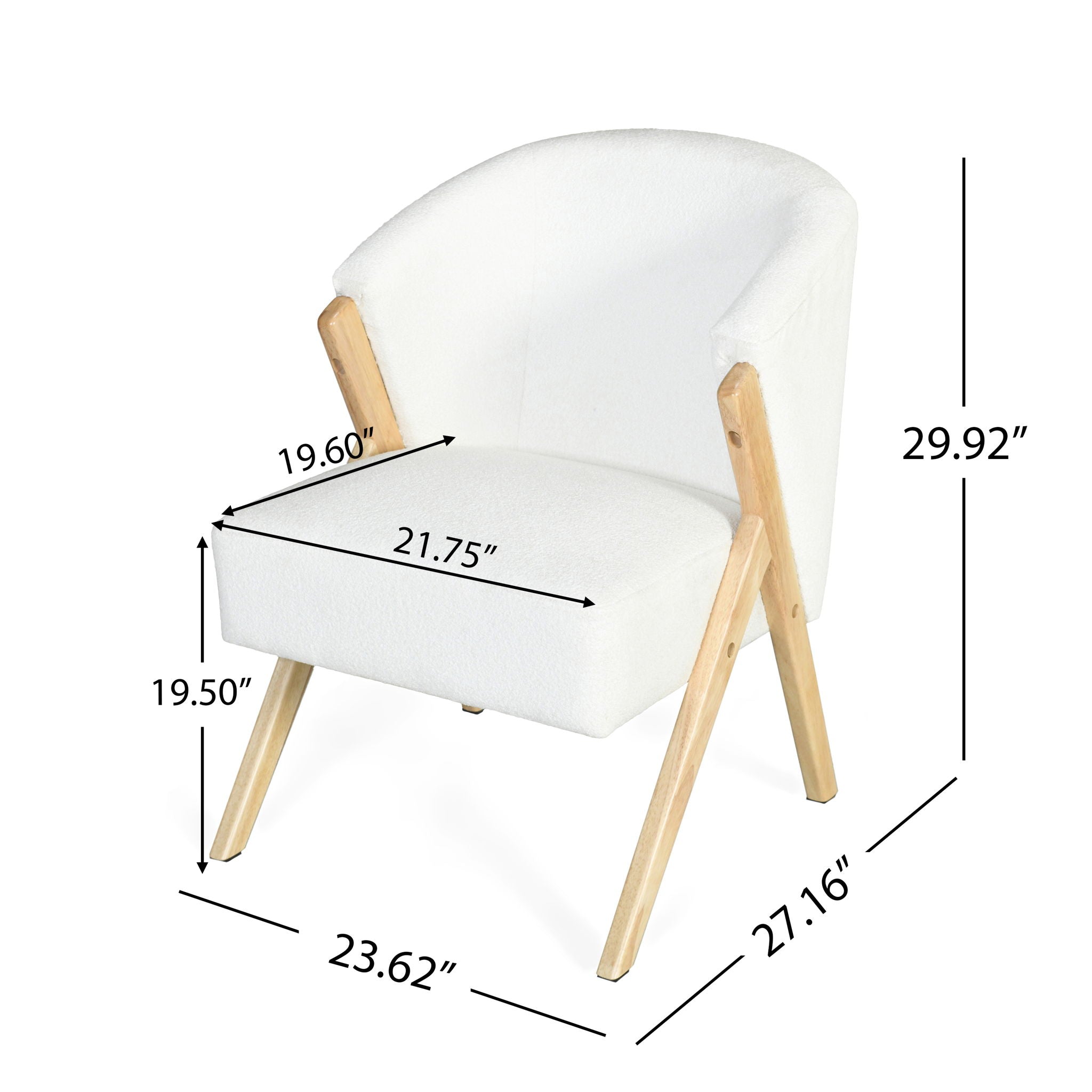 Modern Accent Chair With Polyester Upholstery And Minimalist Lounge Chair For Living Room, Bedroom, Or Office - White - Best Buy Furniture