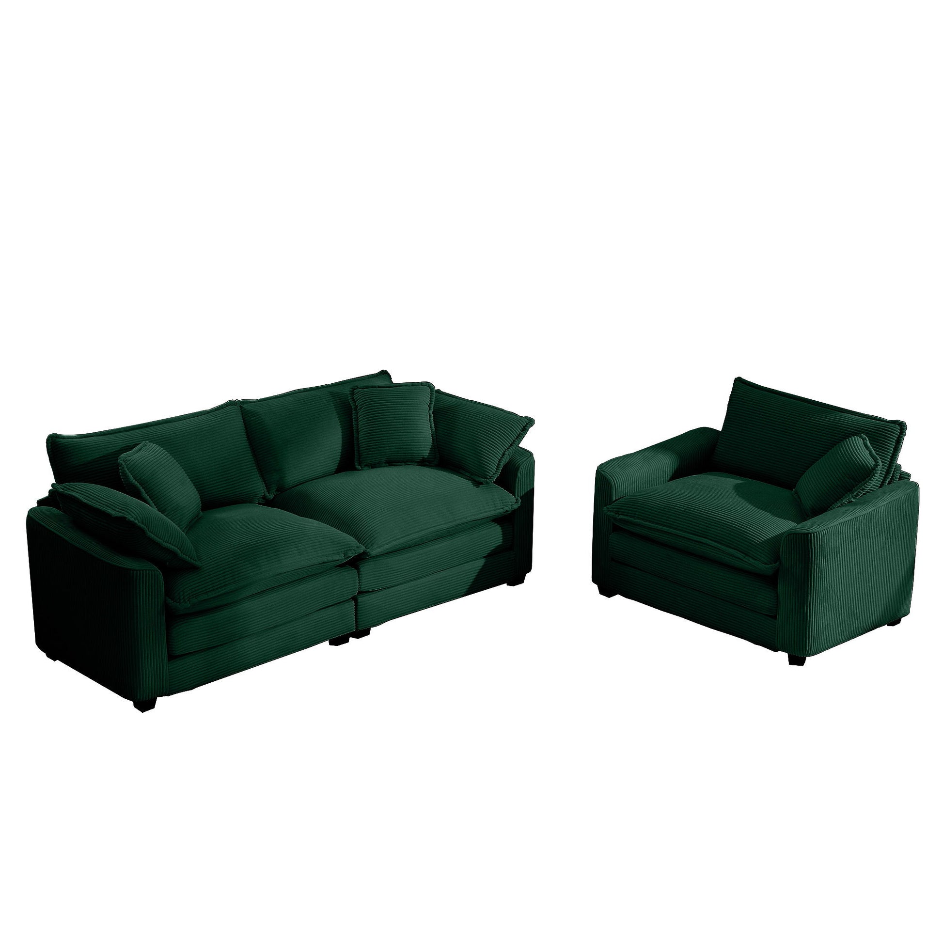 Elegant Corduroy Oversized Sectional Sofa Set With Deep Seats And Flexible Layout - Best Buy Furniture