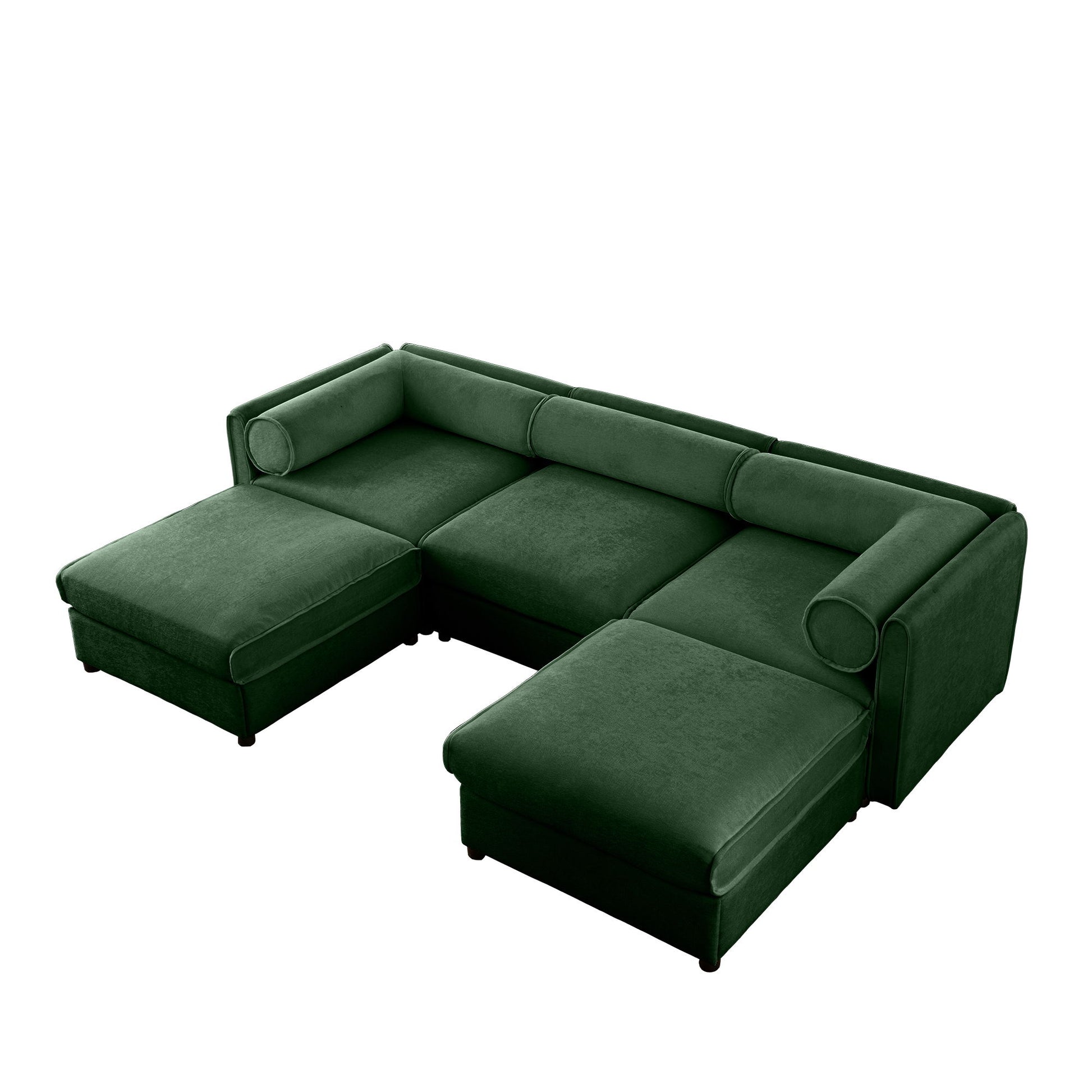 Contemporary Elegant White Chenille Sofa With Storage And Ottoman - Best Buy Furniture
